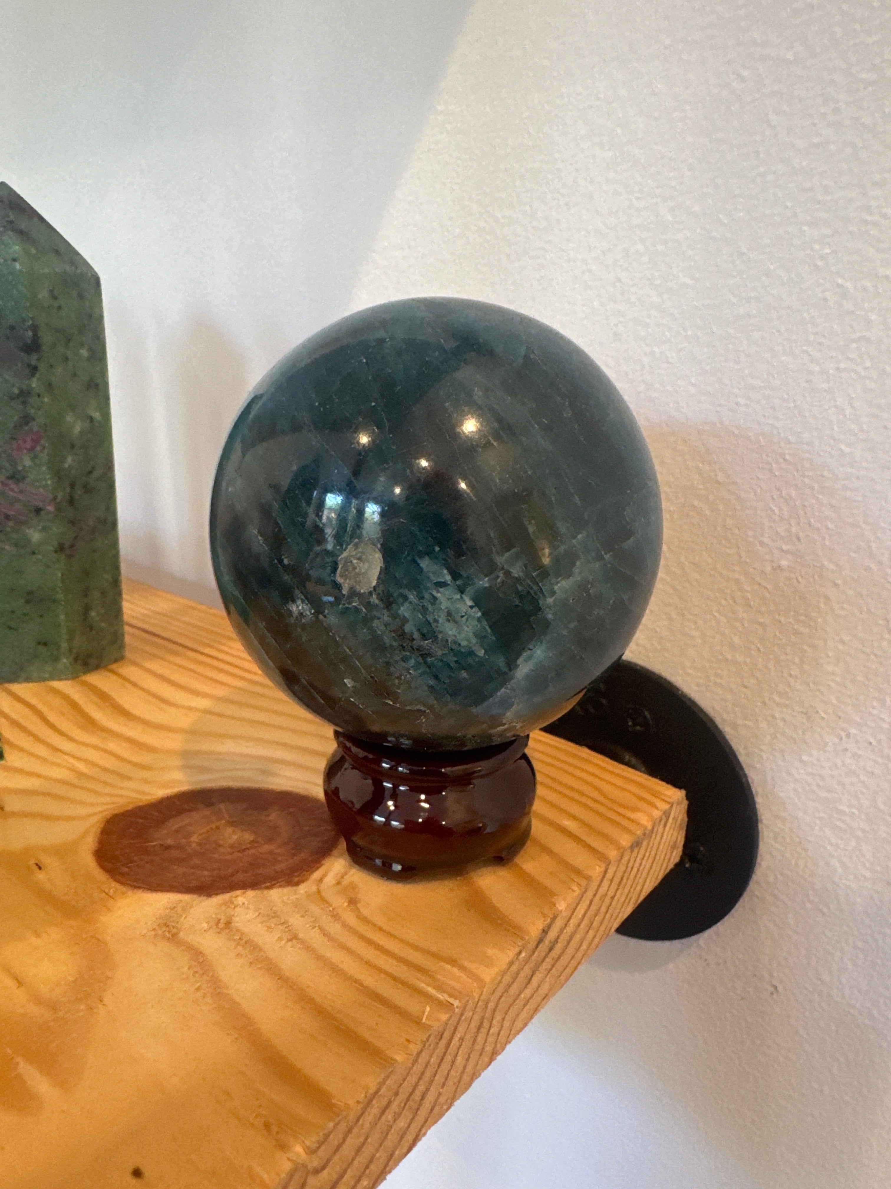 Blue apatite sphere