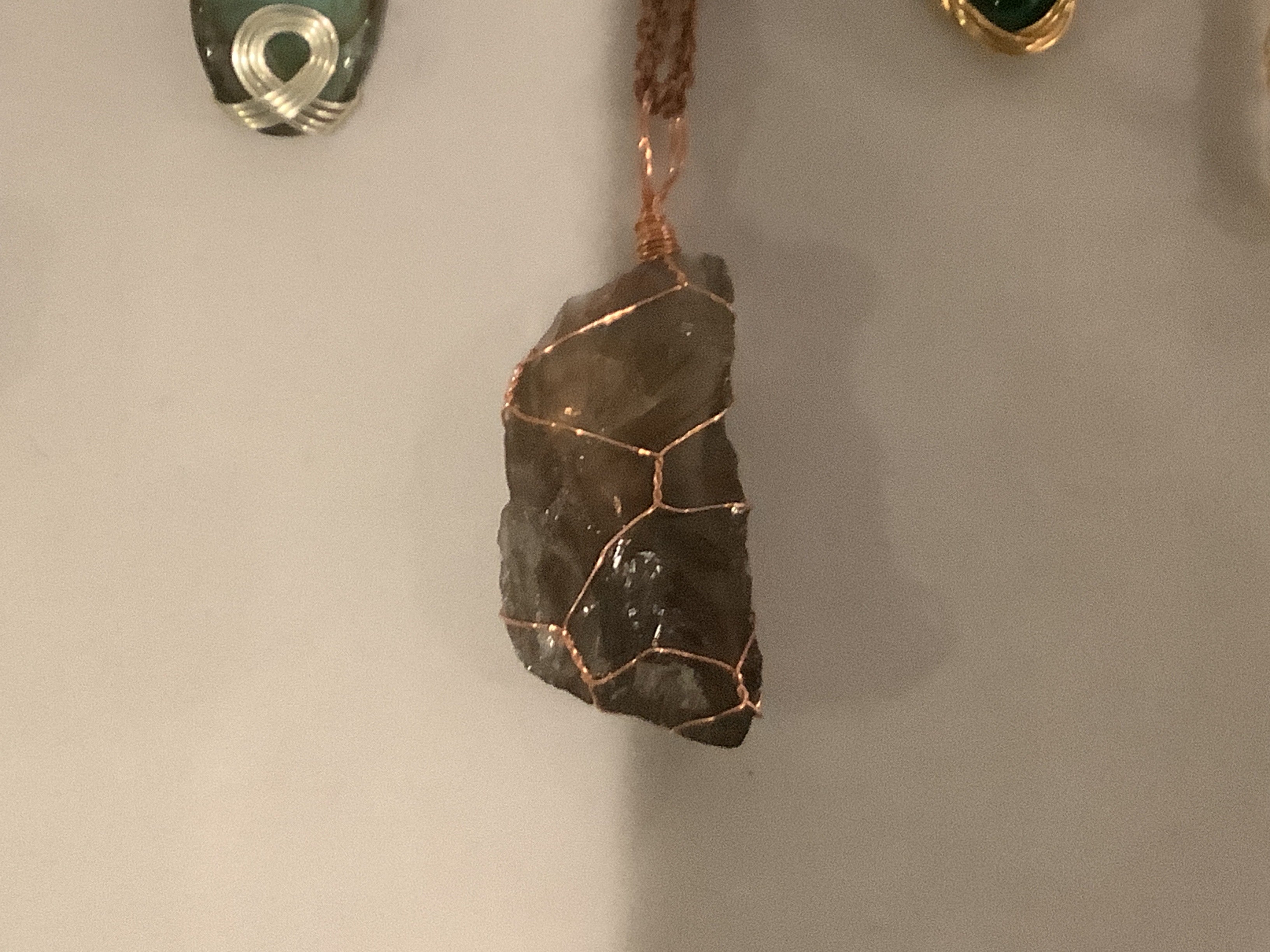 Djinns Treasure (Large) Raw Smokey Quartz Pendant