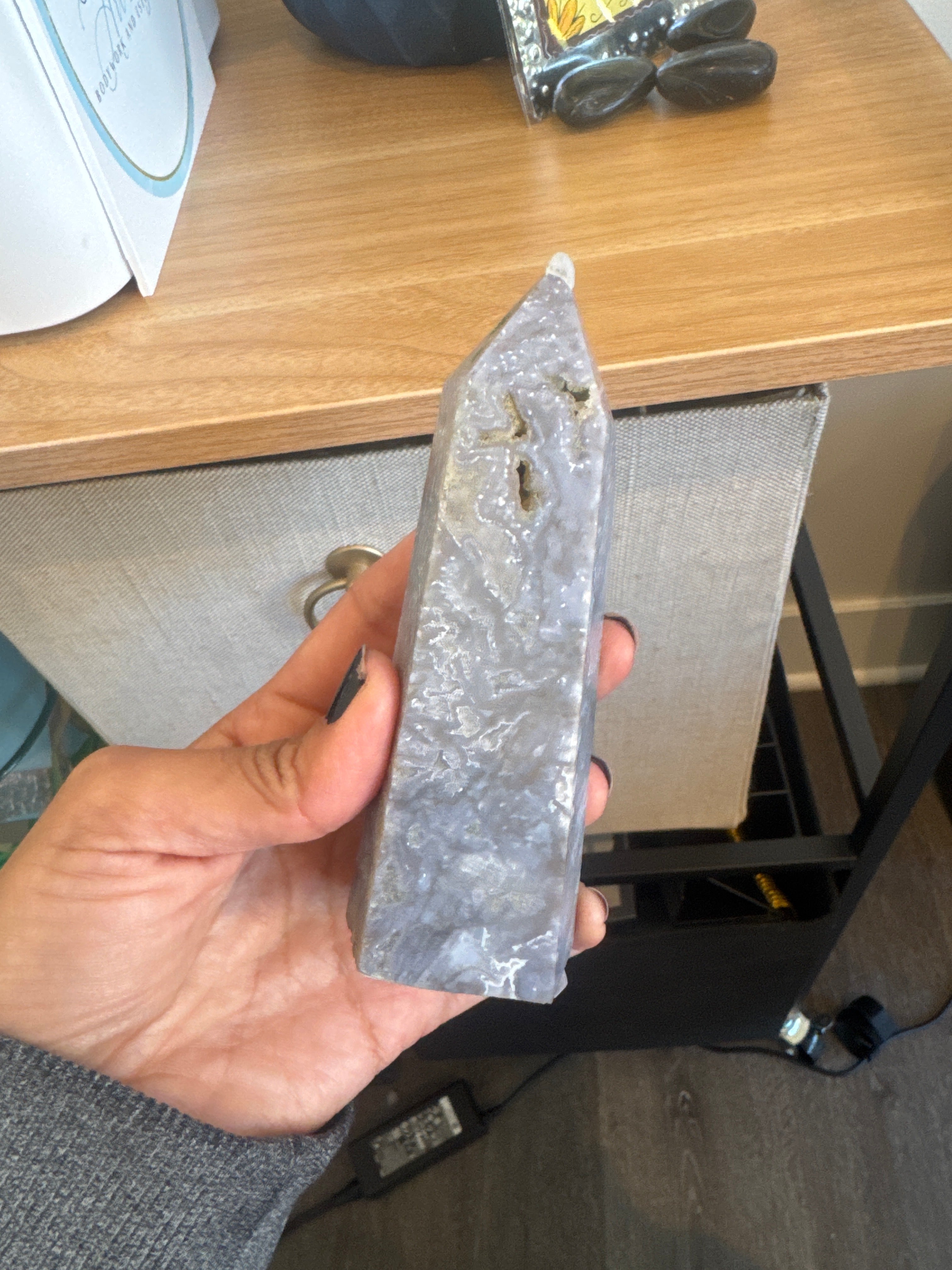 Moss agate small  tower