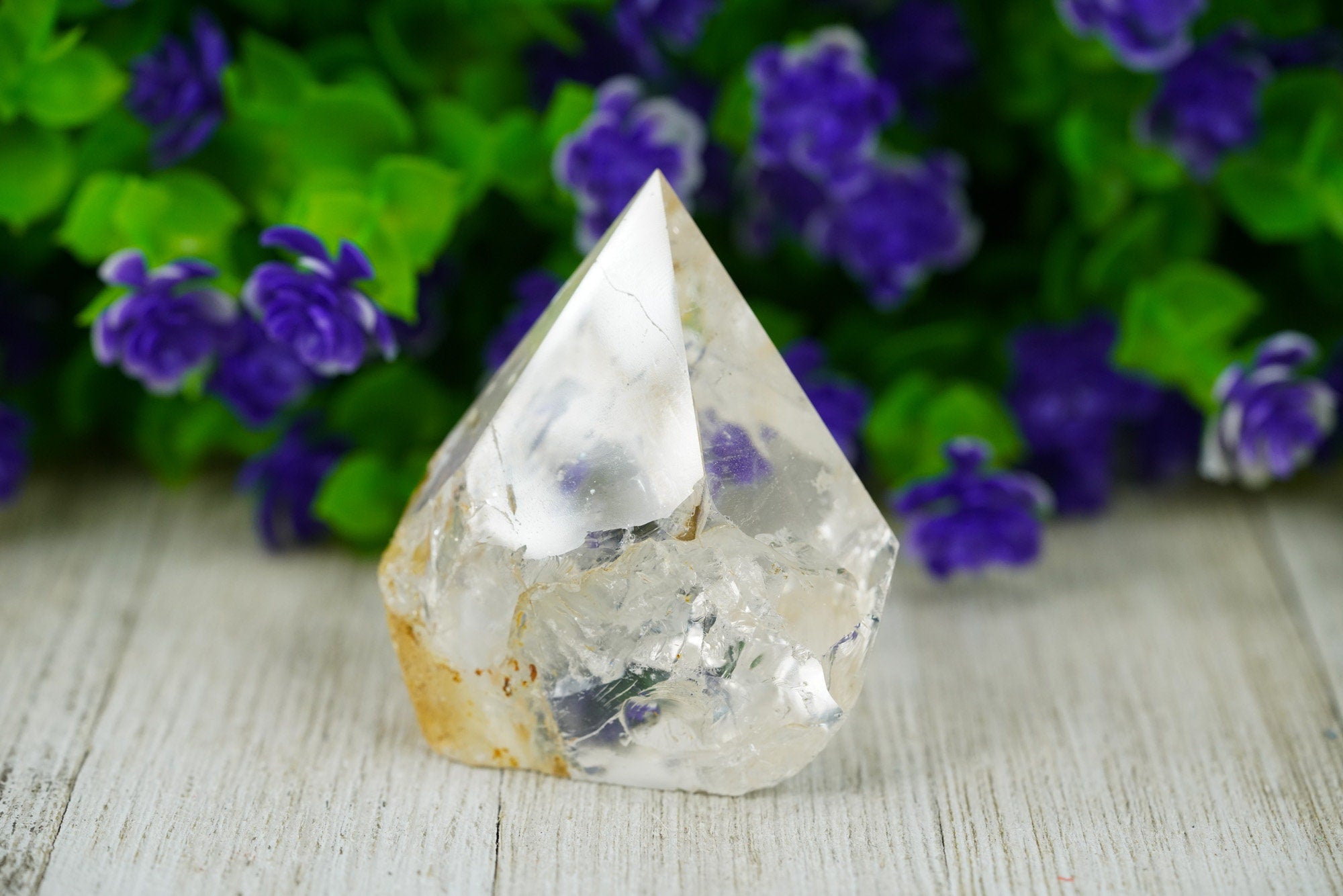 Large Raw Clear Quartz Polished Crystal Point