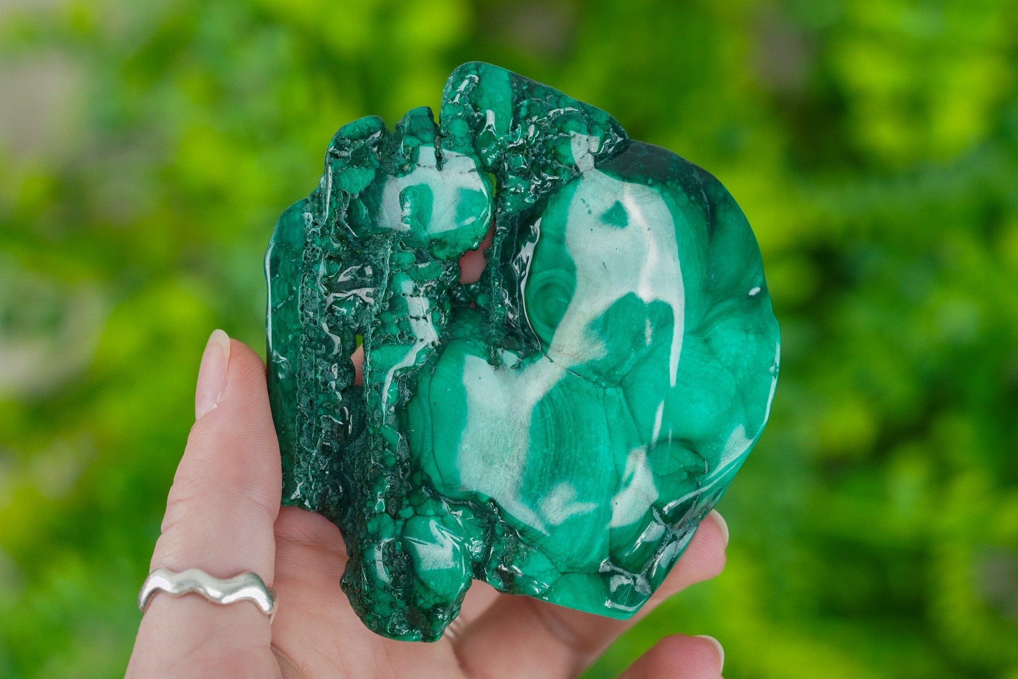 Malachite Polished Crystal Slab