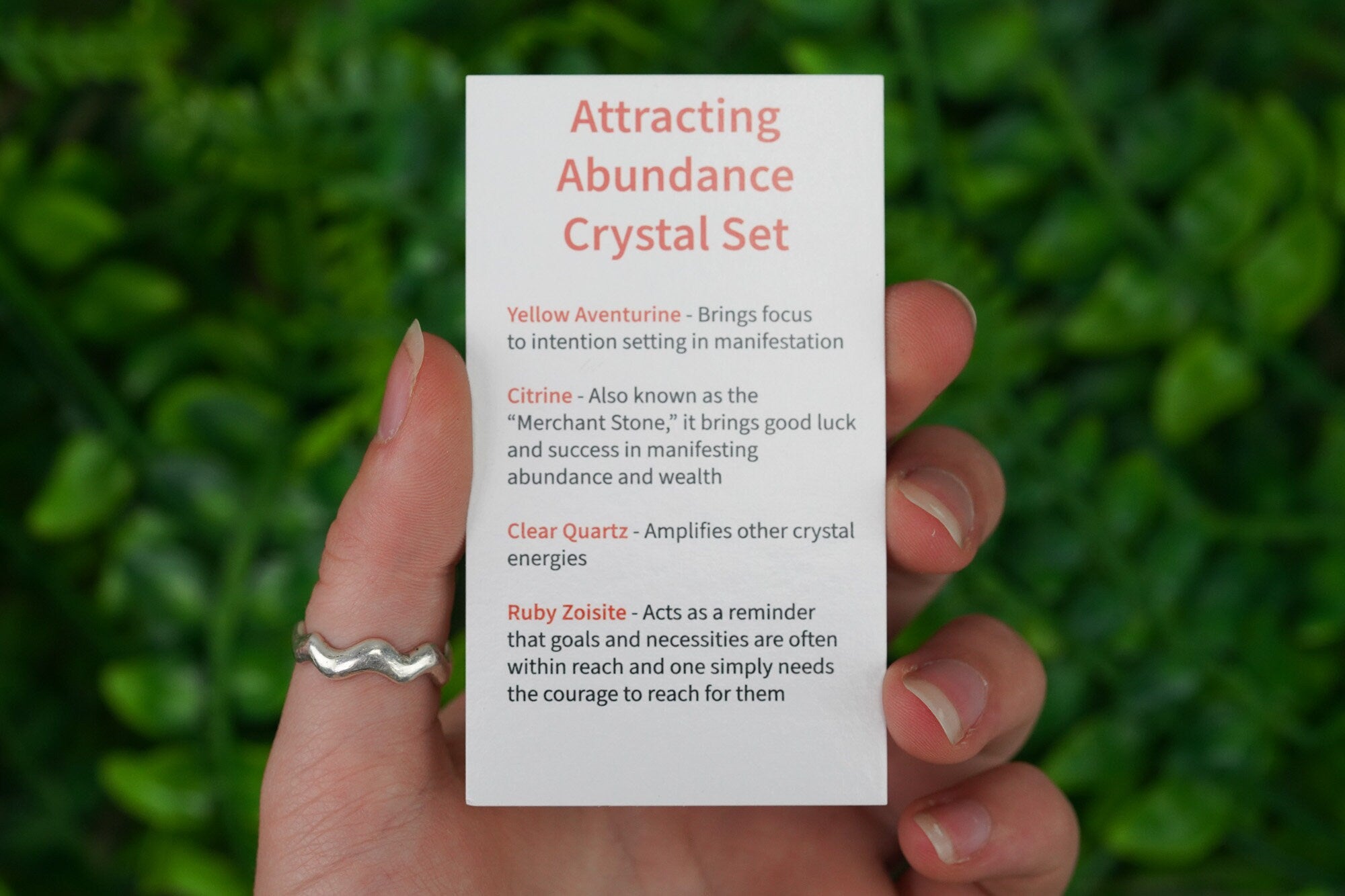 Attracting Abundance Tumbled Chip Crystal Set