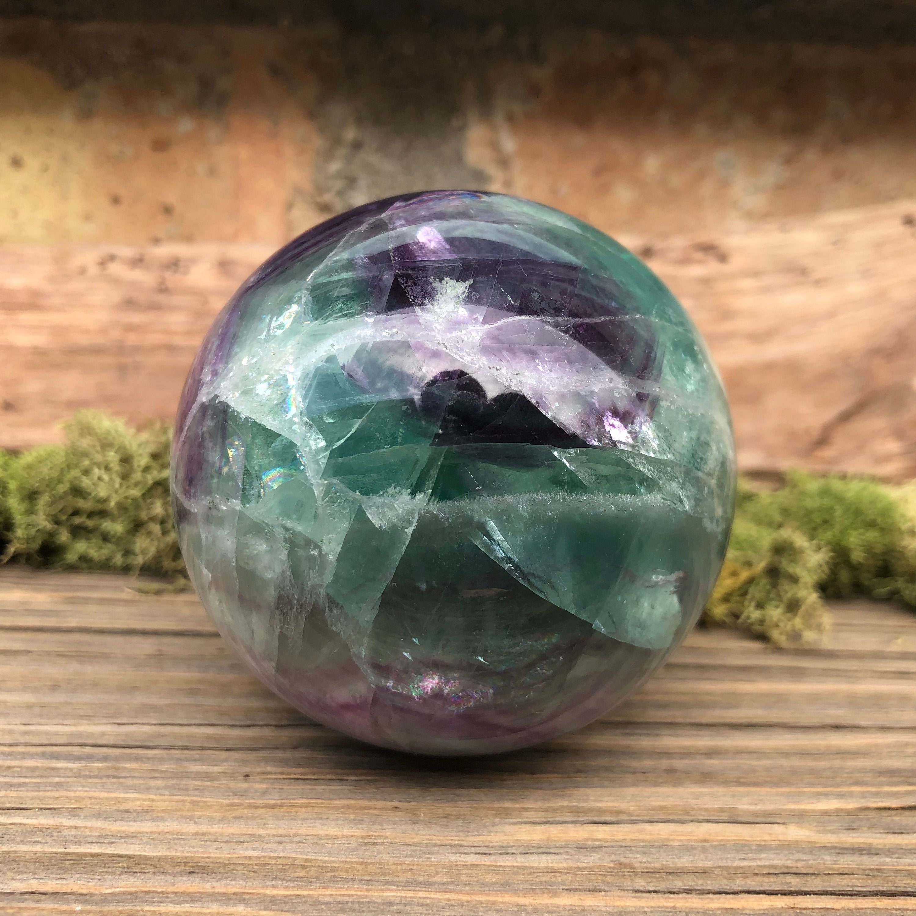 Rainbow Fluorite Crystal Ball 60mm