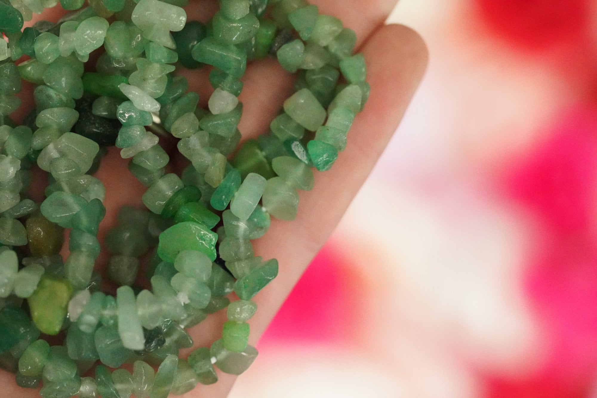Green Aventurine Tumbled Stone Crystal Chip Bracelet