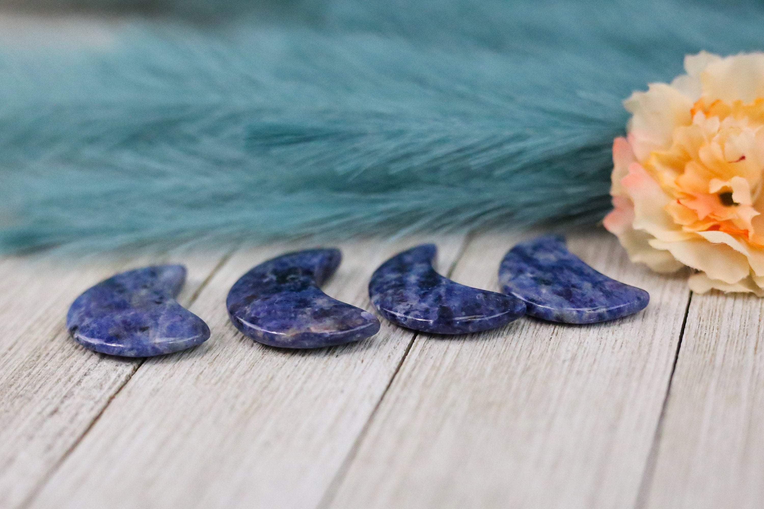 Sodalite Crystal Crescent Moon