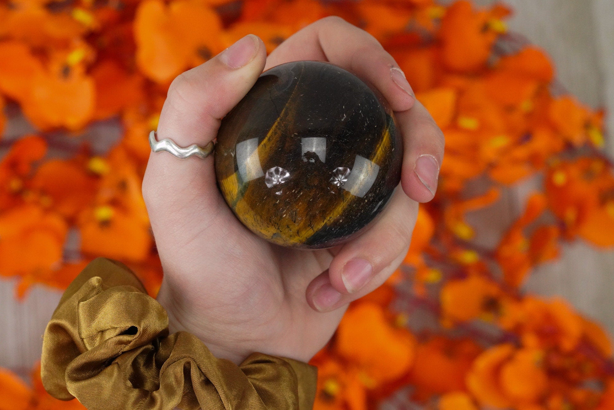 Tigers Eye Stone Crystal Ball 60mm