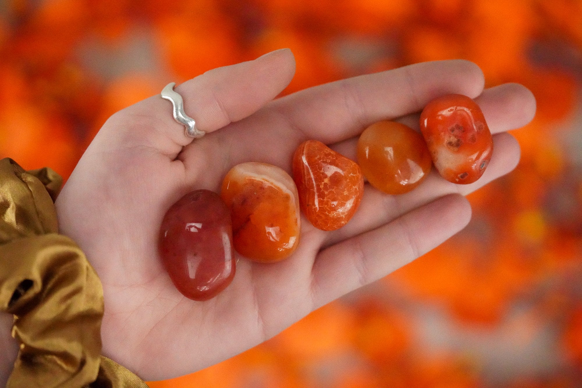 Carnelian Crystal Pocket Stone