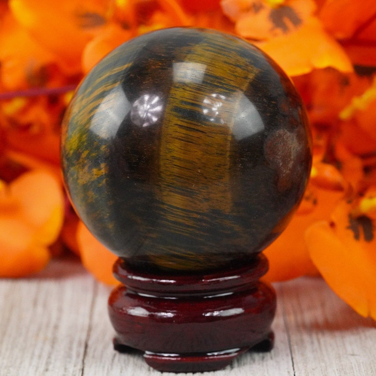 Tigers Eye Stone Crystal Ball 60mm