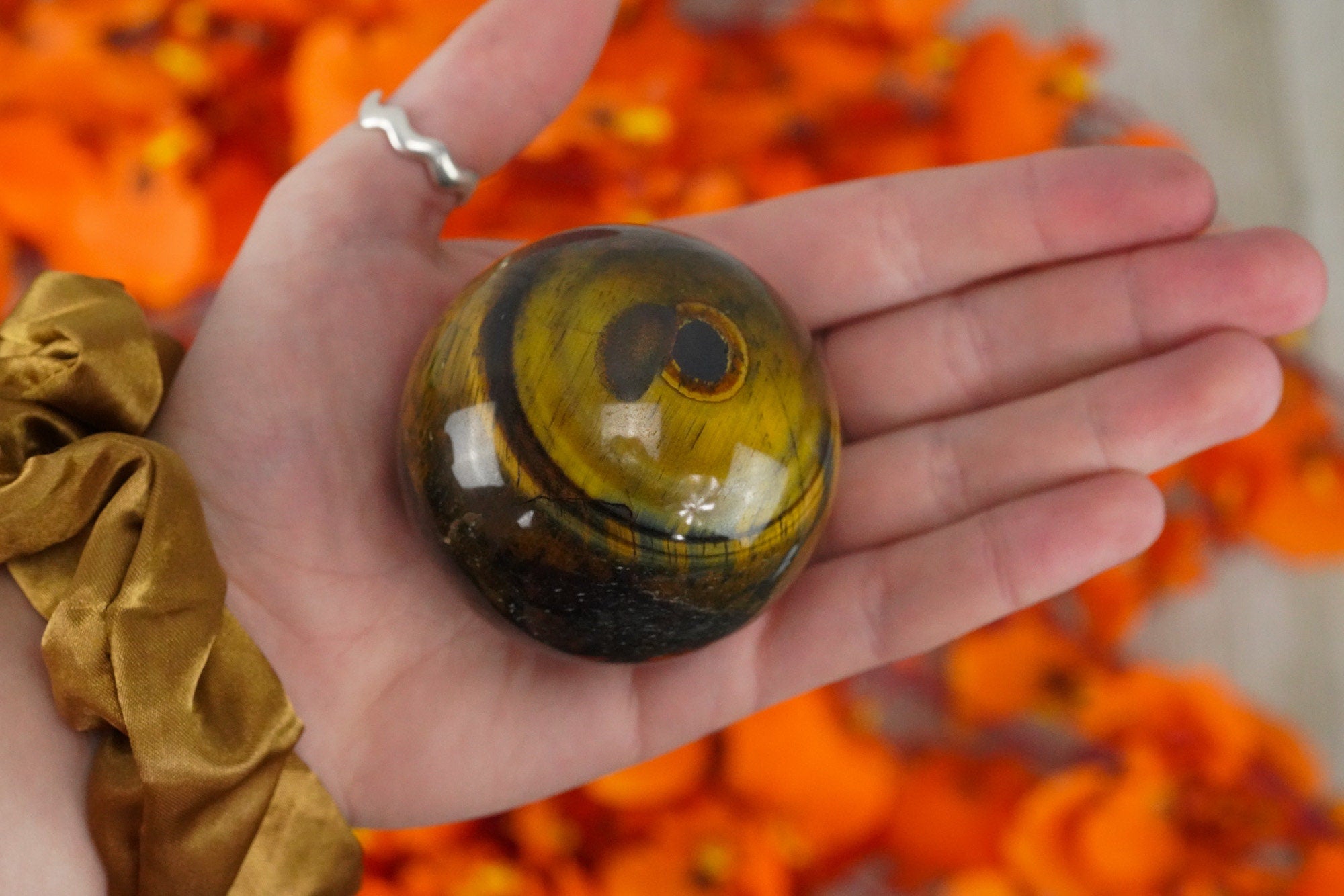 Tigers Eye Stone Crystal Ball 60mm