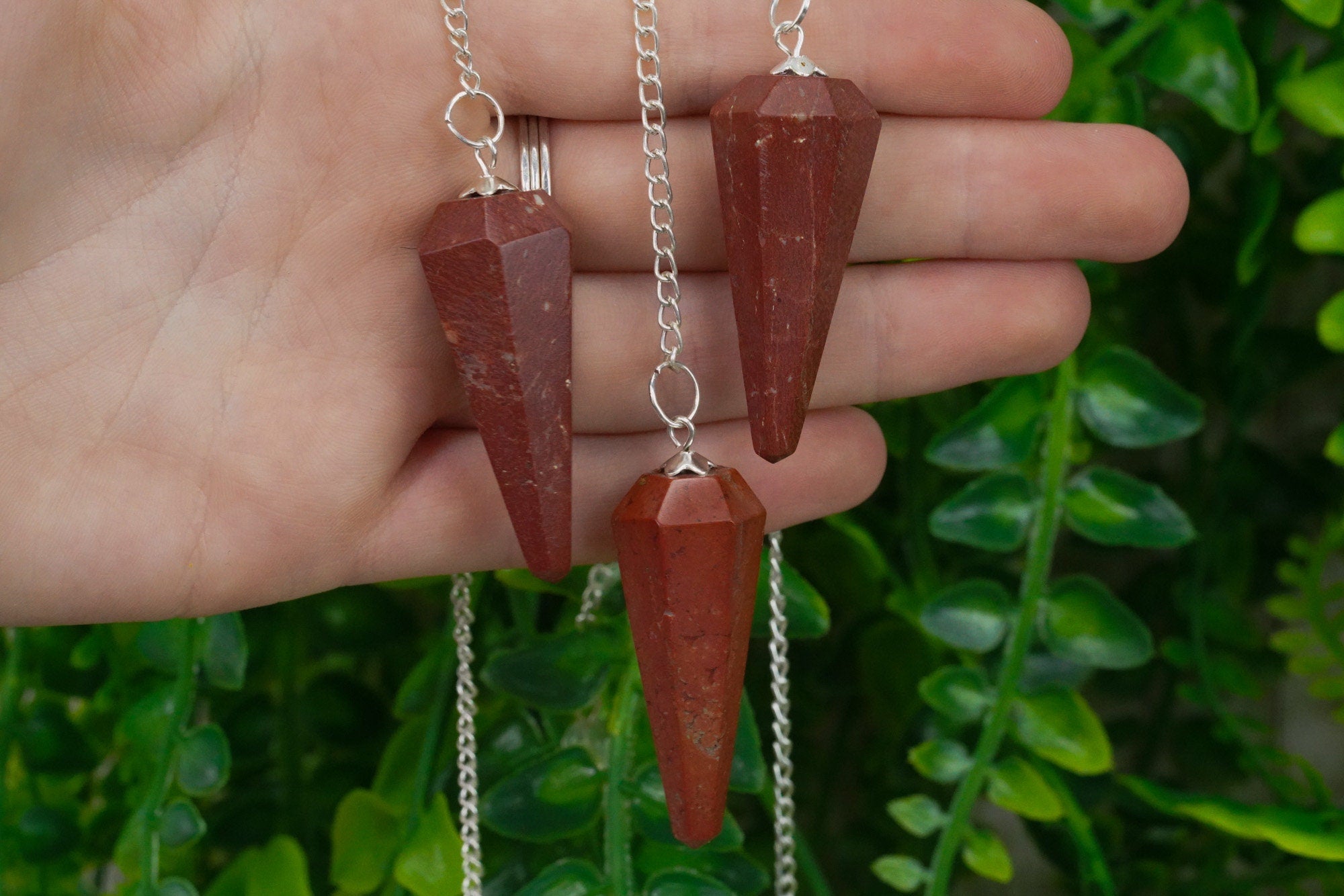 Red Jasper Crystal Pendulum