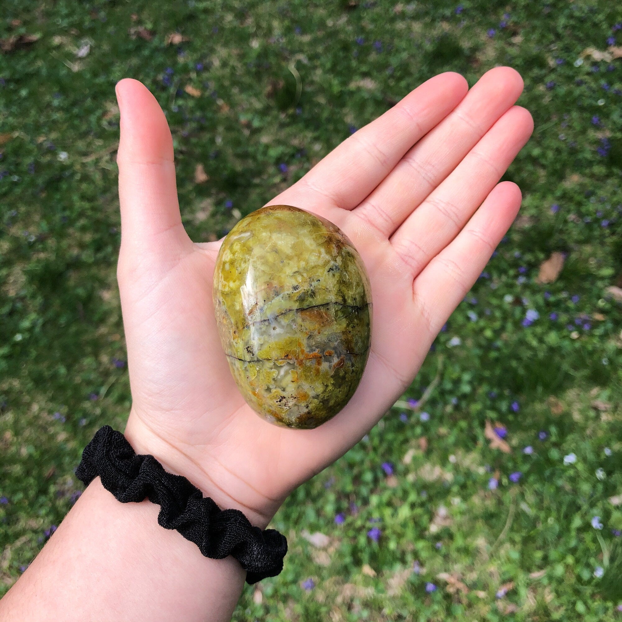 Green Opal Palm Stone