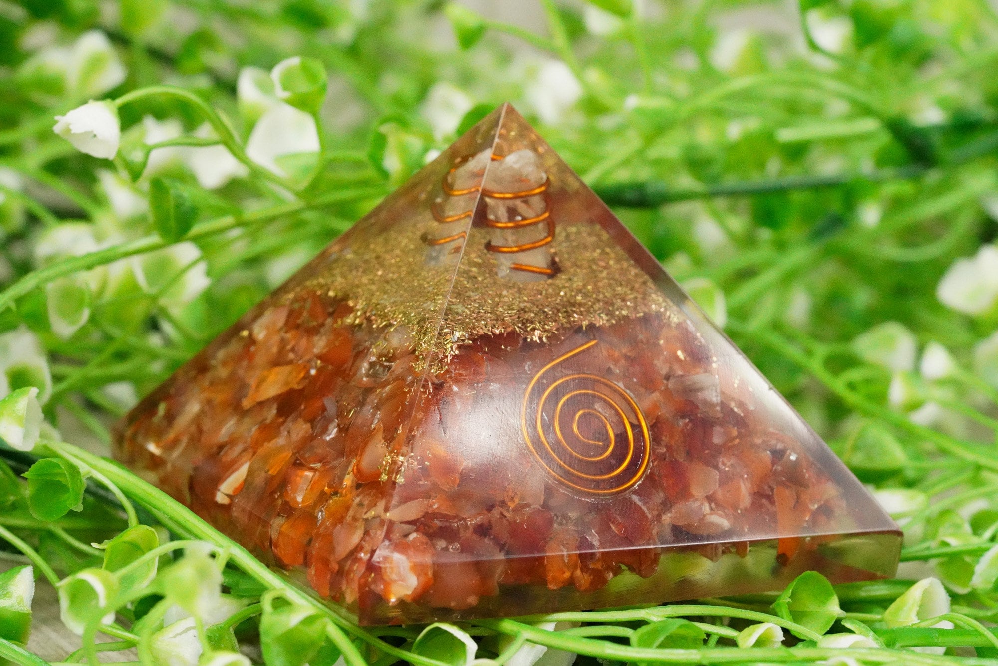 Carnelian Large Orgone Chakra Pyramid