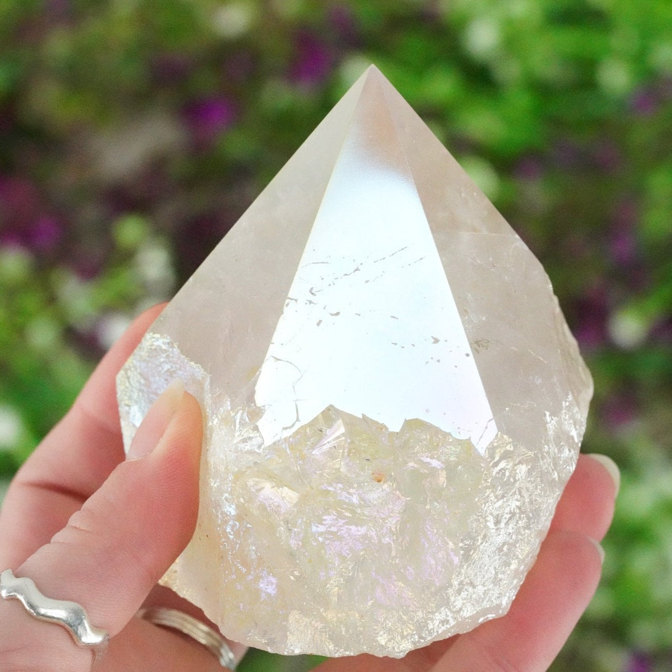 Large Raw Aura Clear Quartz Point