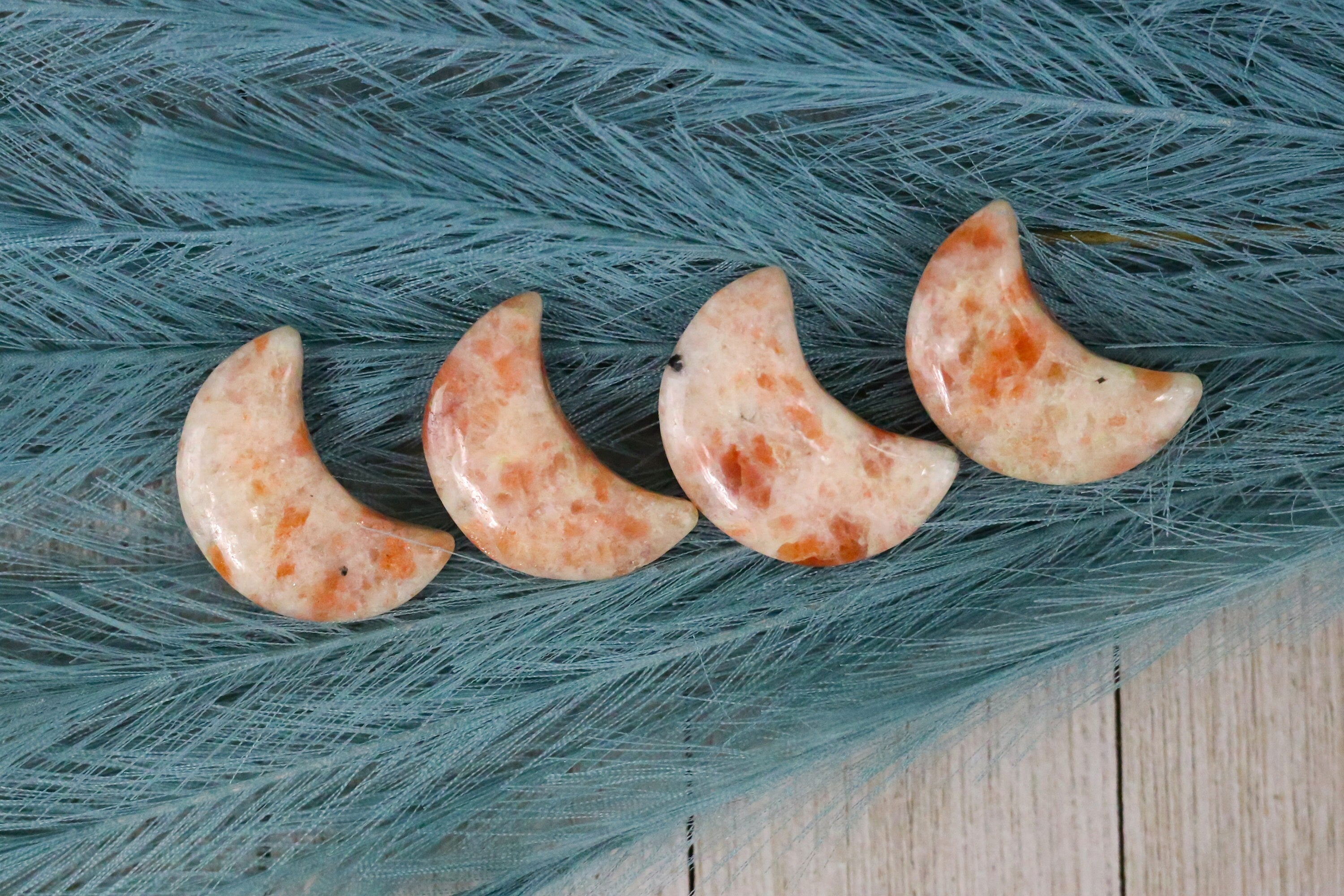 Sunstone Crystal Crescent Moon