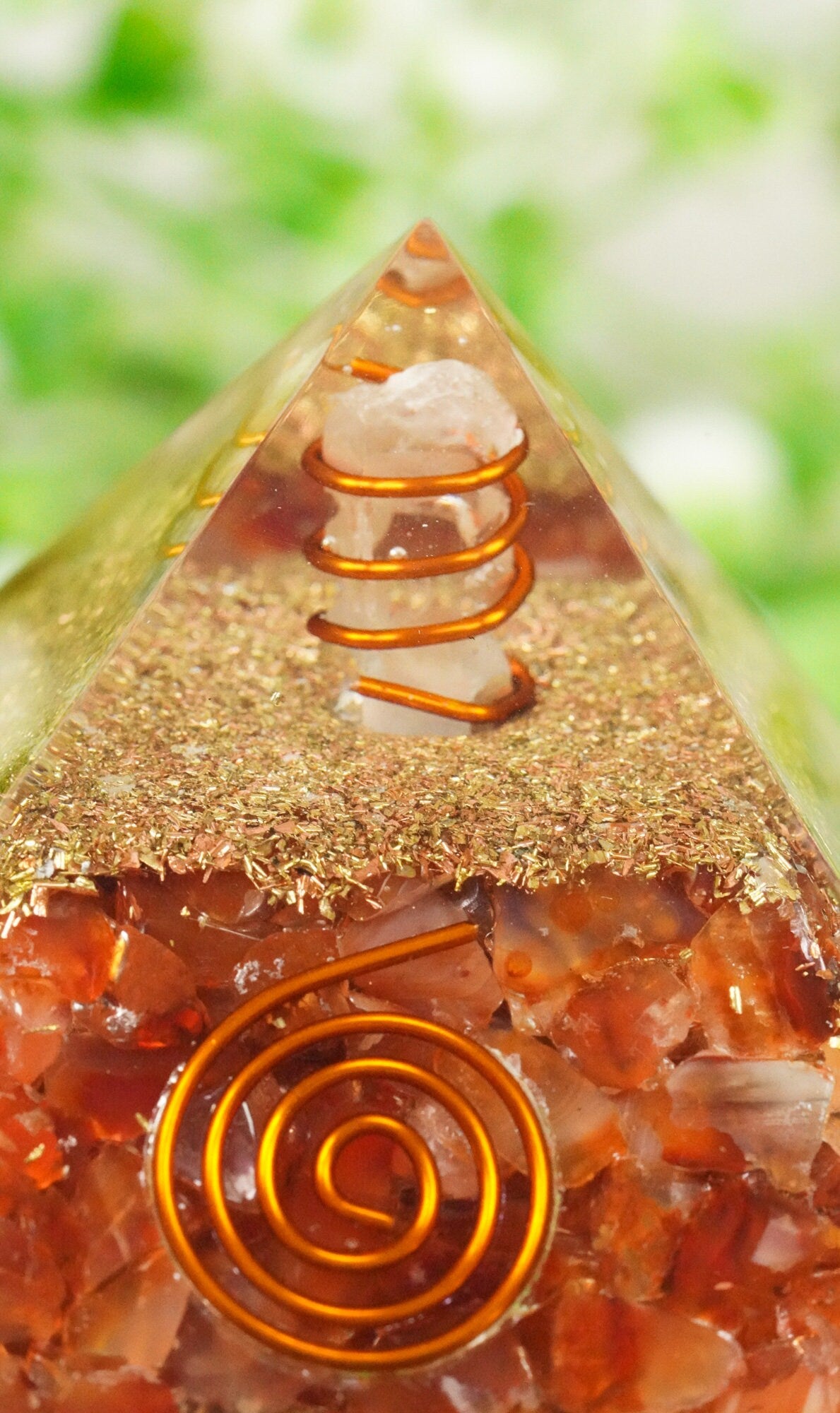 Carnelian Large Orgone Chakra Pyramid