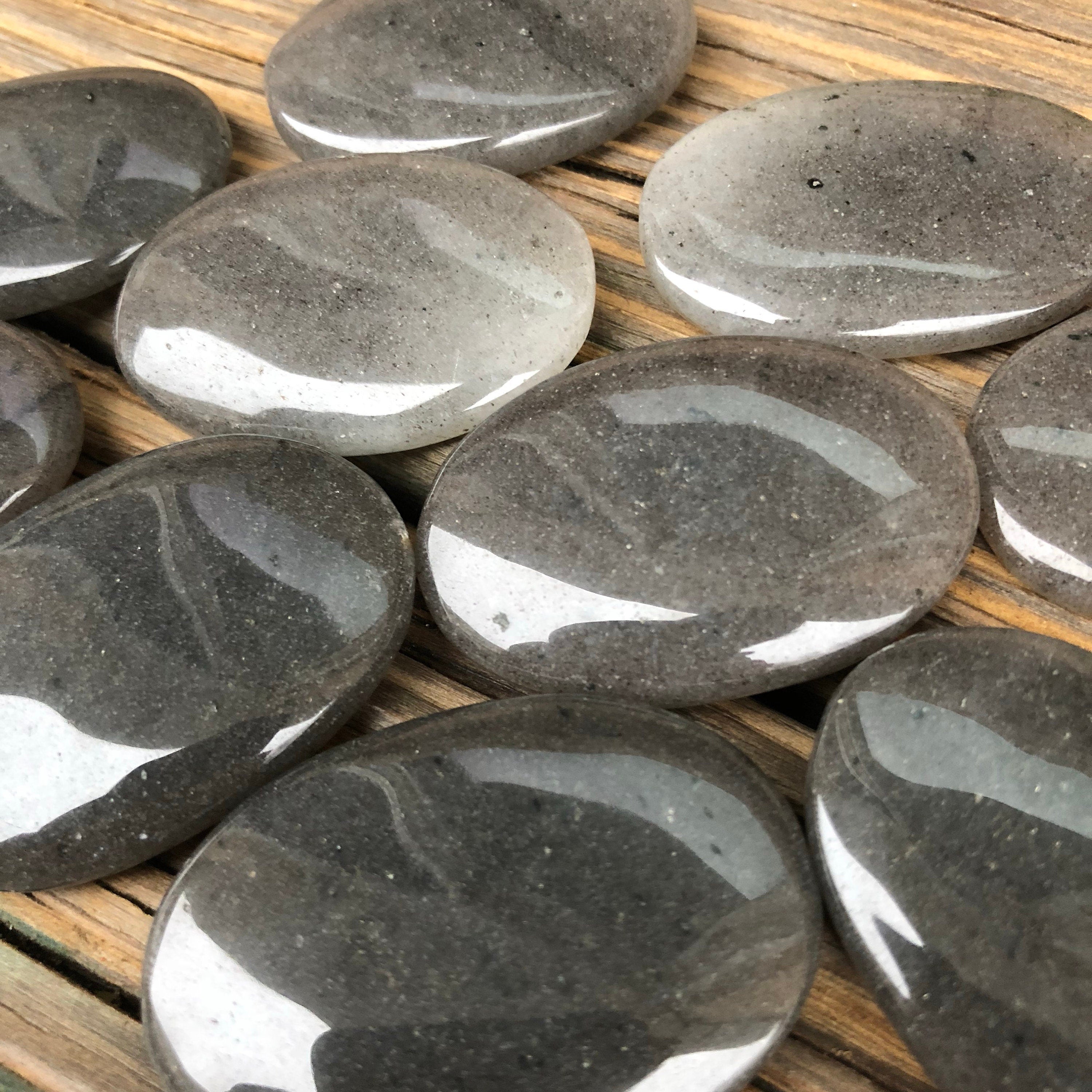 Gray Agate Worry Stone