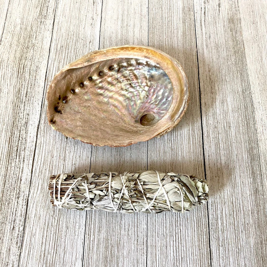 Smudge Essentials - Includes: Abalone Shell and White Sage Stick