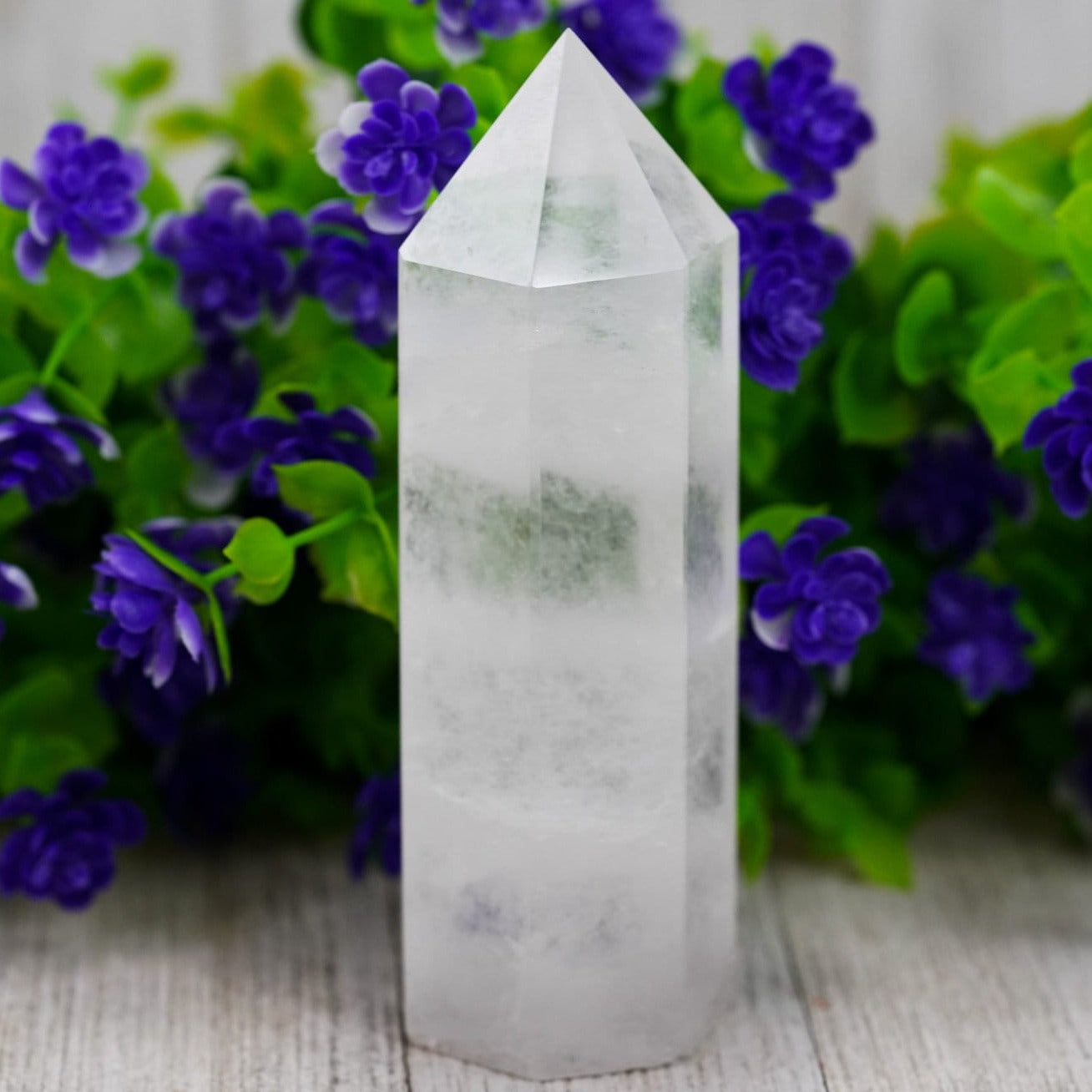 Large Clear Quartz Crystal Tower