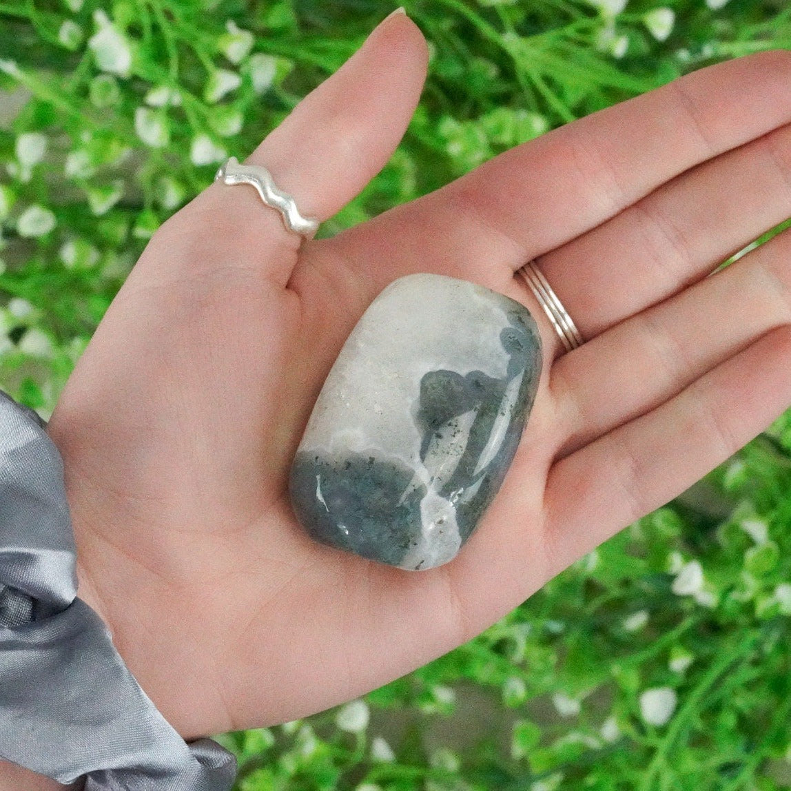 Moss Agate Pocket Stone
