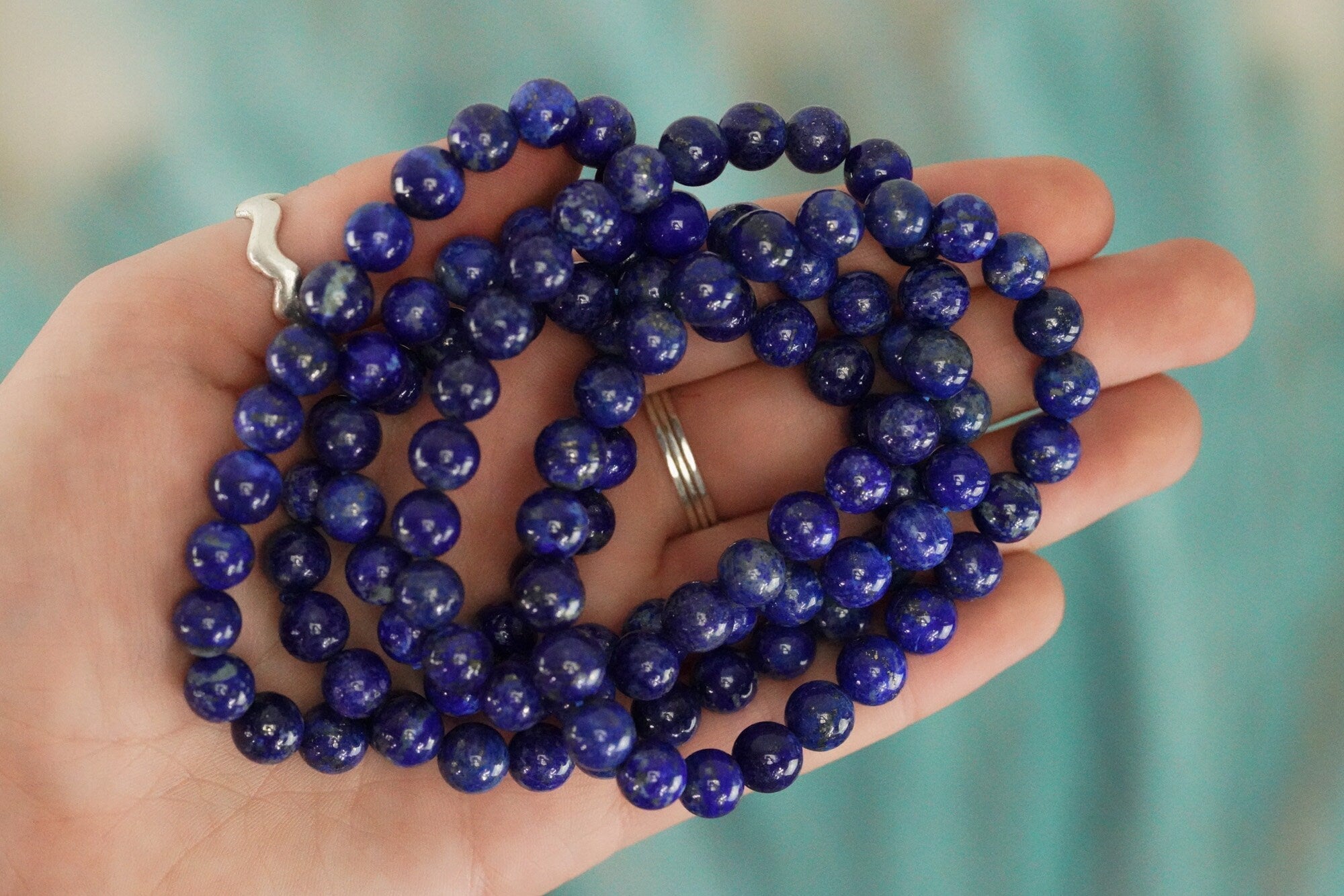 Lapis Lazuli 8mm beads Stone Crystal Bracelet