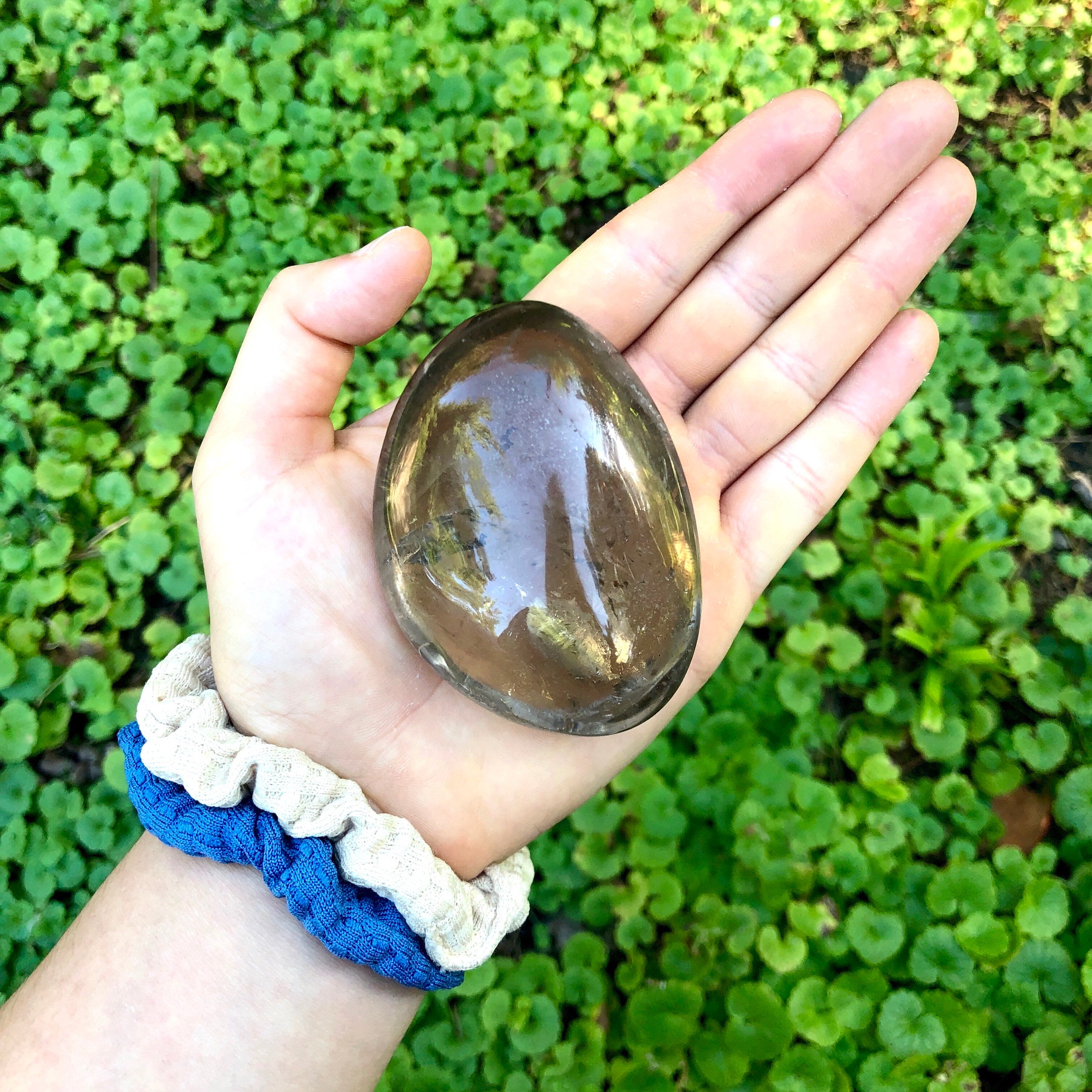 Smoky Quartz Palm Stone
