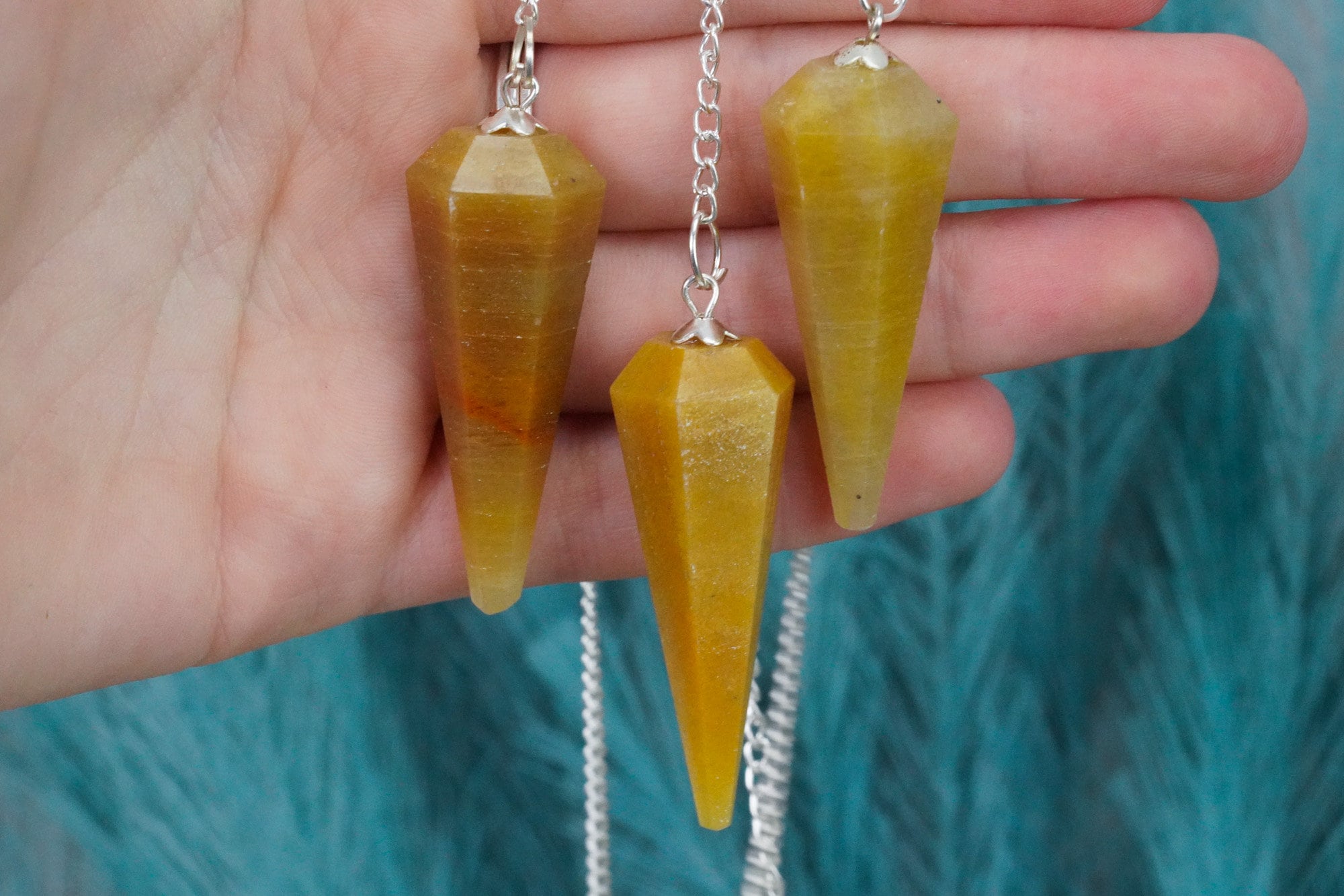 Yellow Aventurine Crystal Pendulum