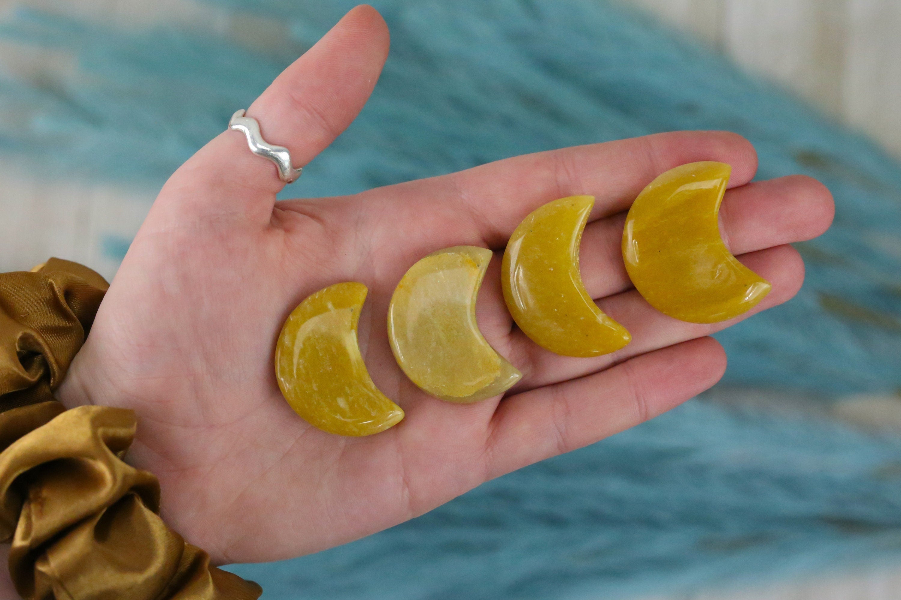 Yellow Aventurine Crystal Crescent Moon