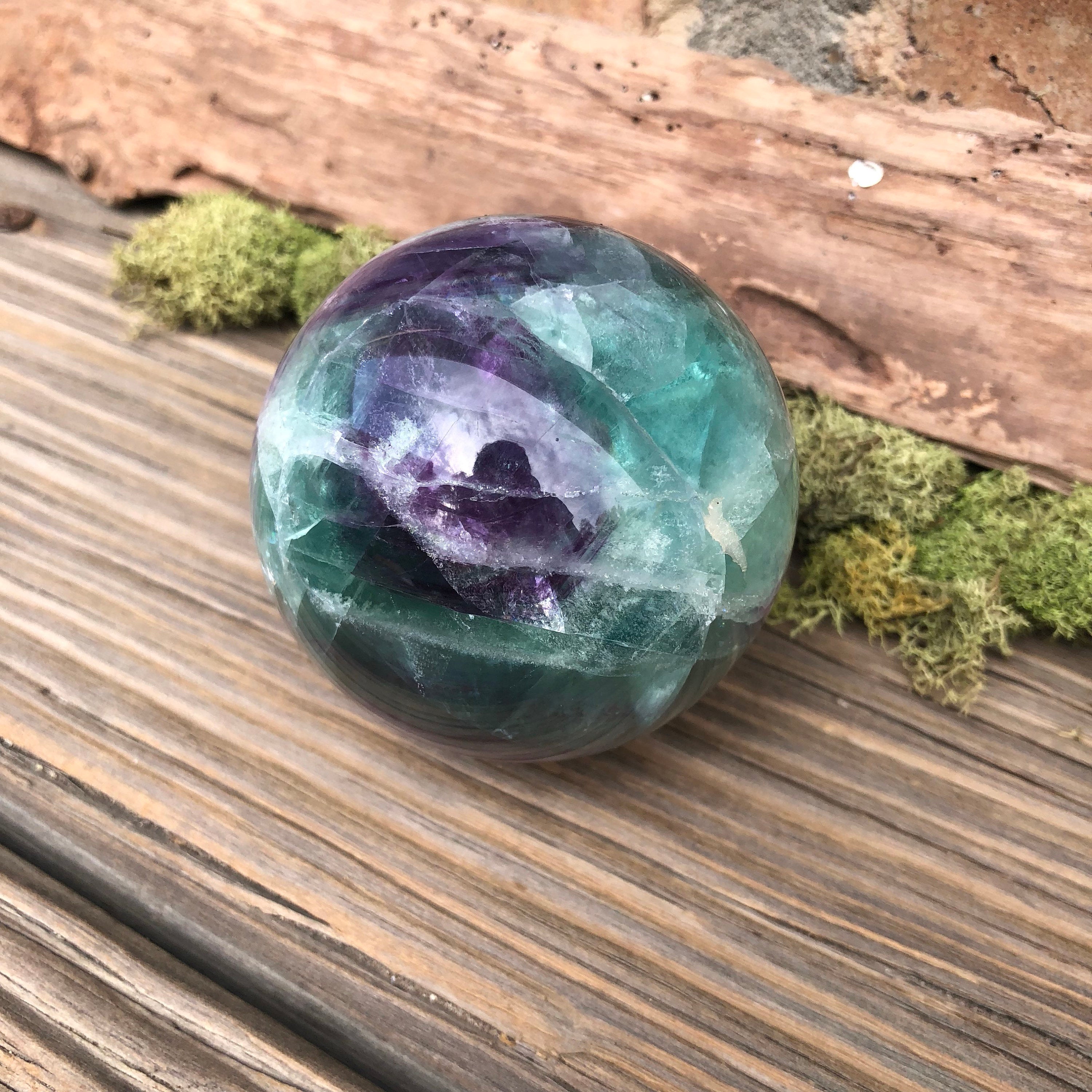 Rainbow Fluorite Crystal Ball 60mm