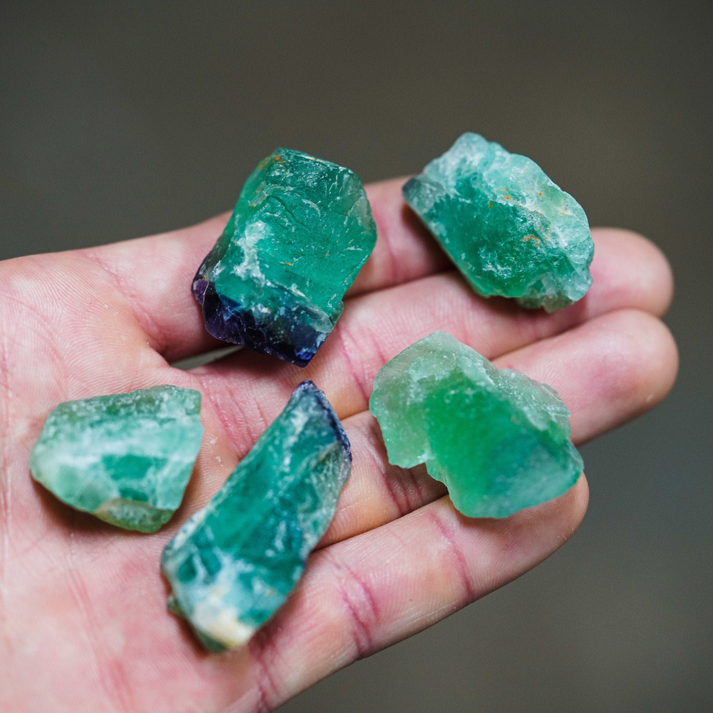 Raw Green fluorite Stone