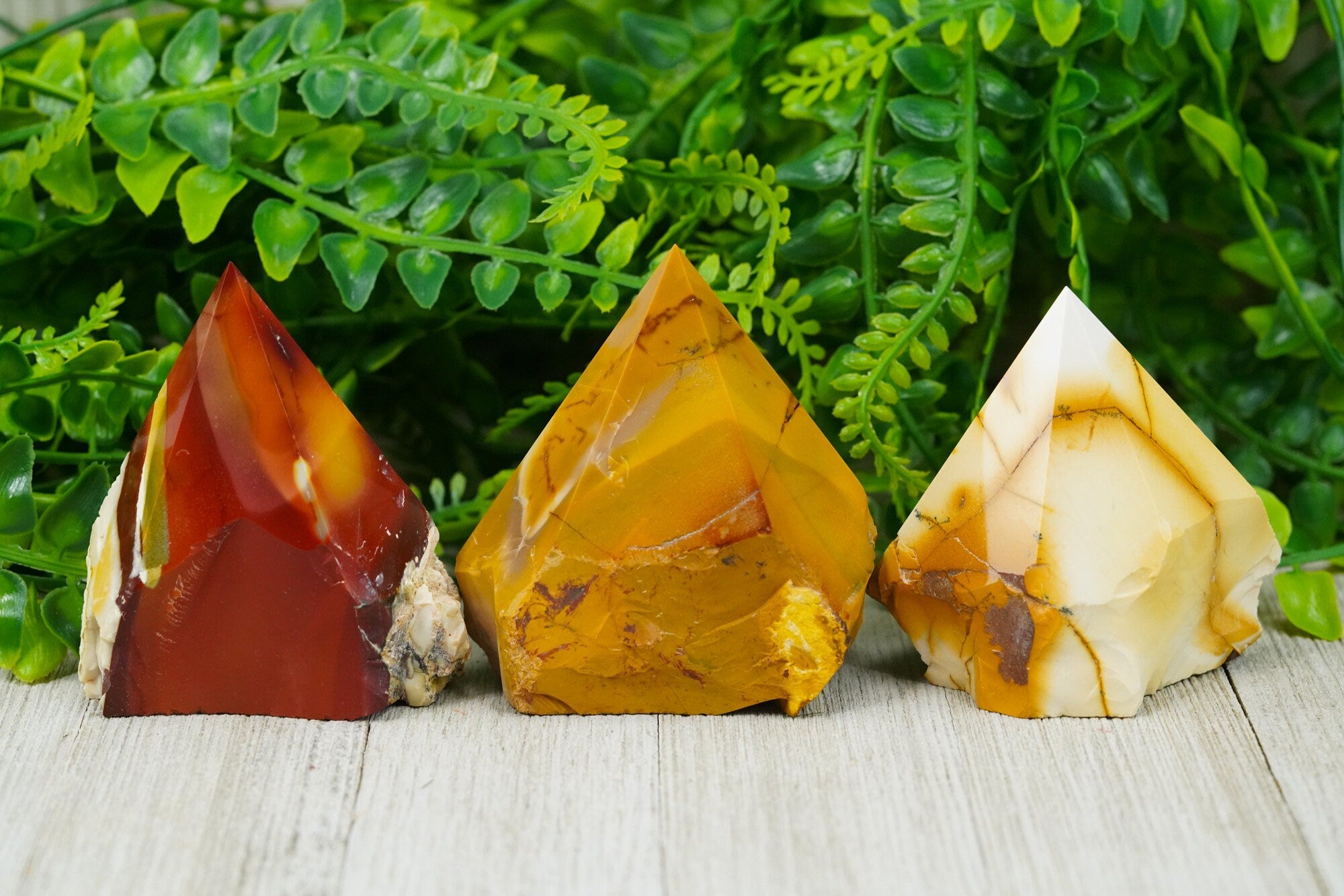 Large Raw Mookaite Polished Crystal Point