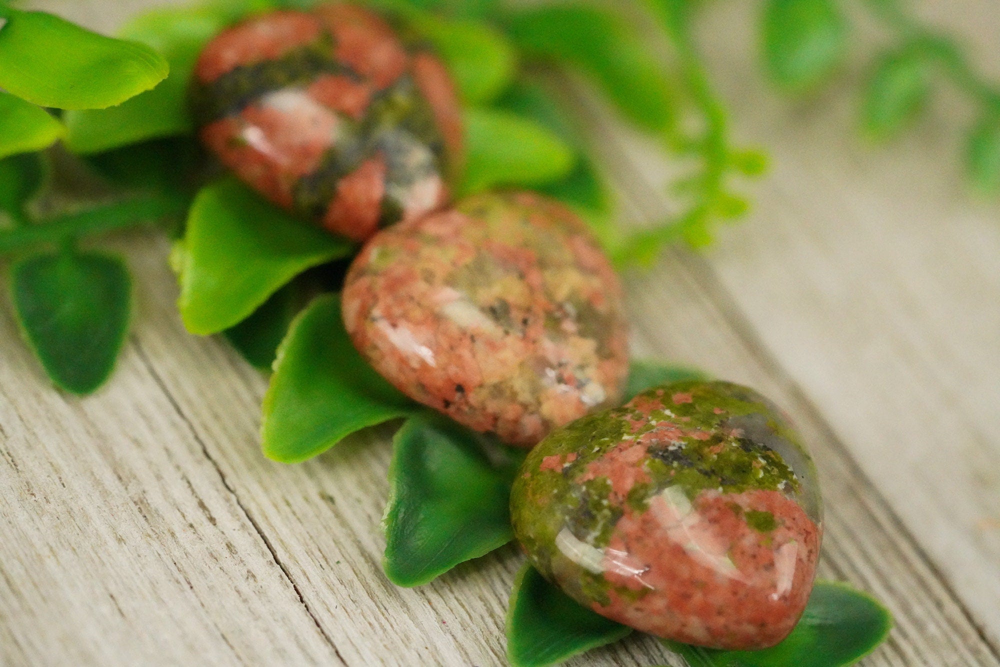 Unakite Crystal Heart