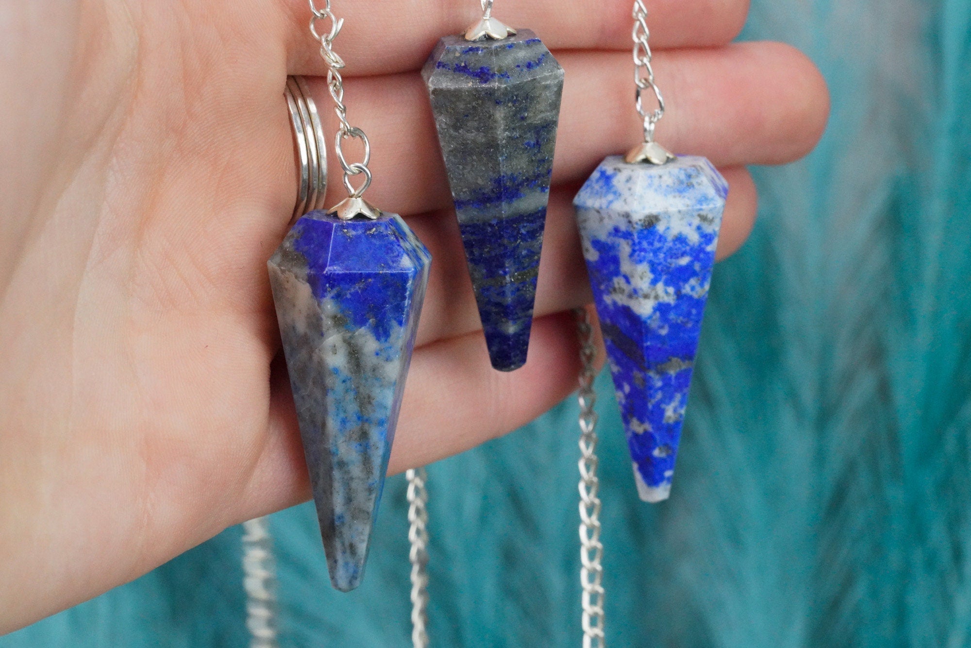 Lapis Lazuli Crystal Pendulum