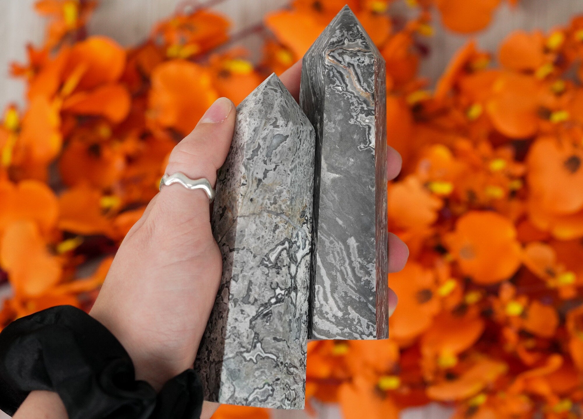 Large Picasso Jasper Crystal Tower