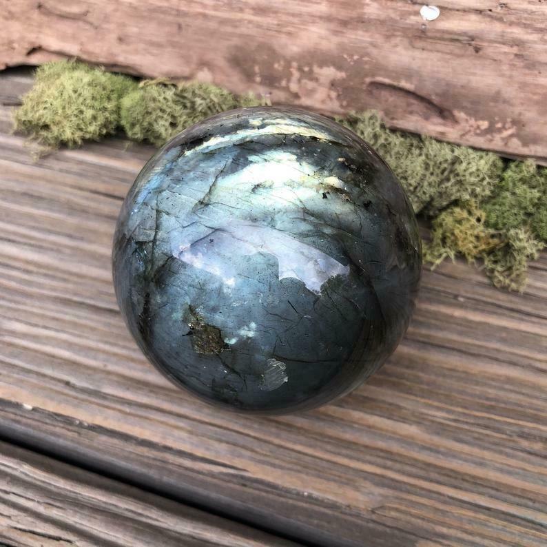 Labradorite Stone Crystal Ball 60mm. Healing Crystal Orb. Crystal Sphere.