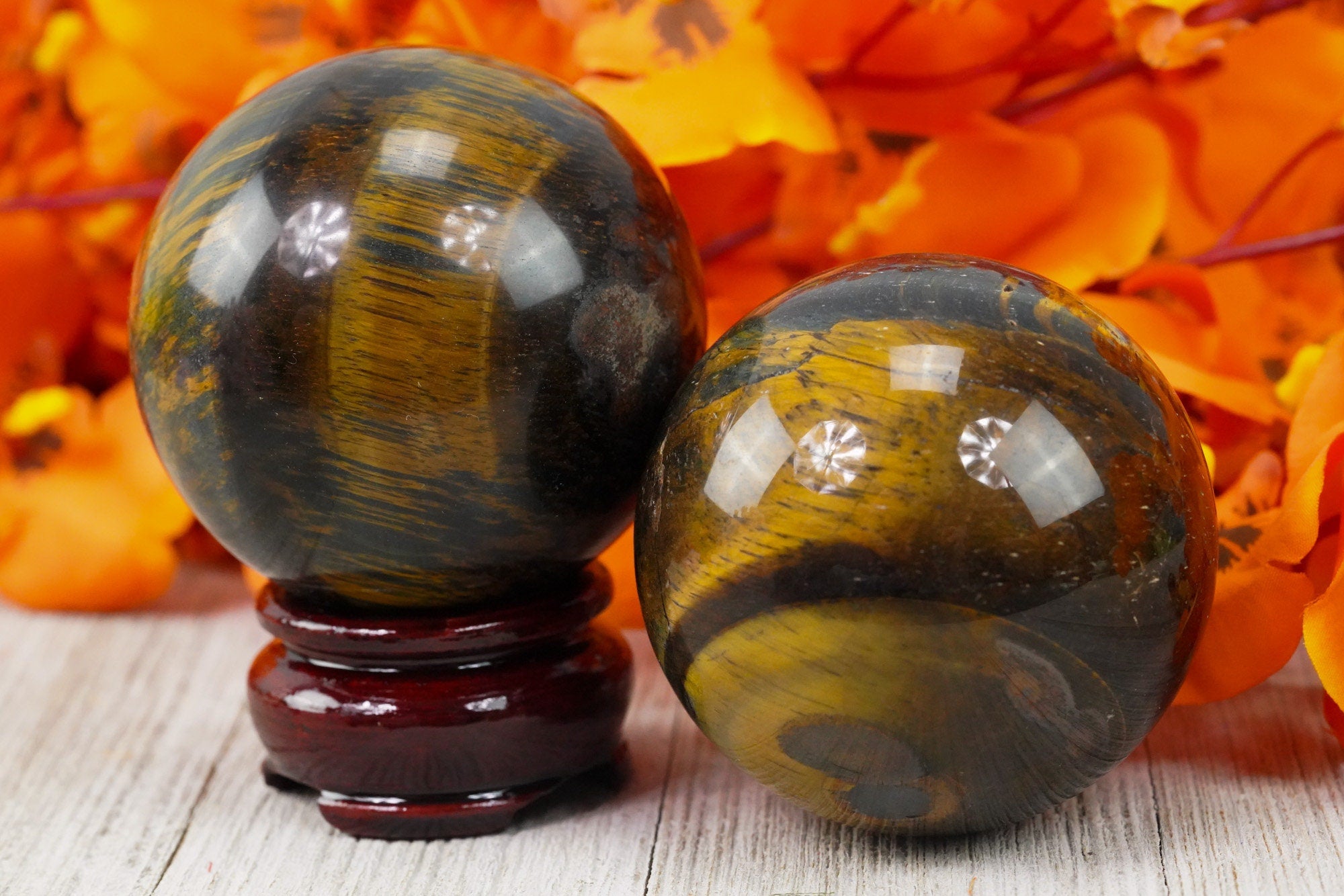 Tigers Eye Stone Crystal Ball 60mm