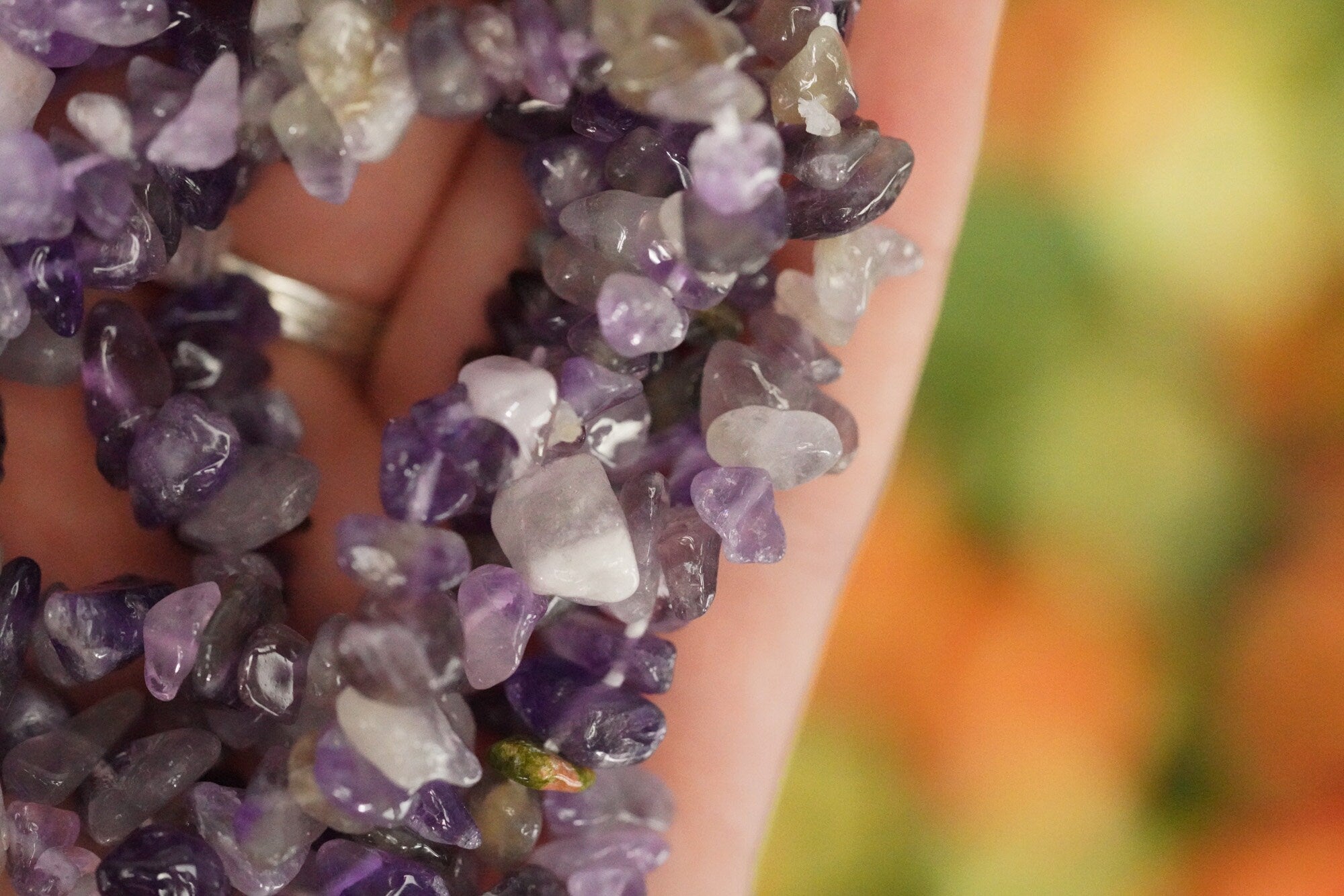 Amethyst Crystal Chip Bracelet