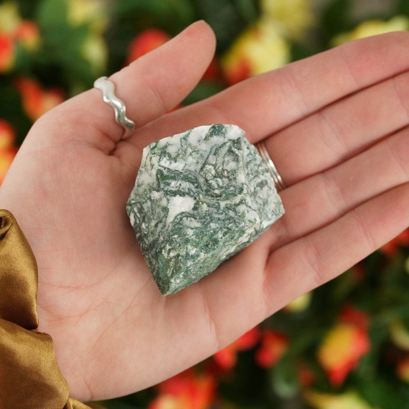 Raw Moss Agate Rough Crystal