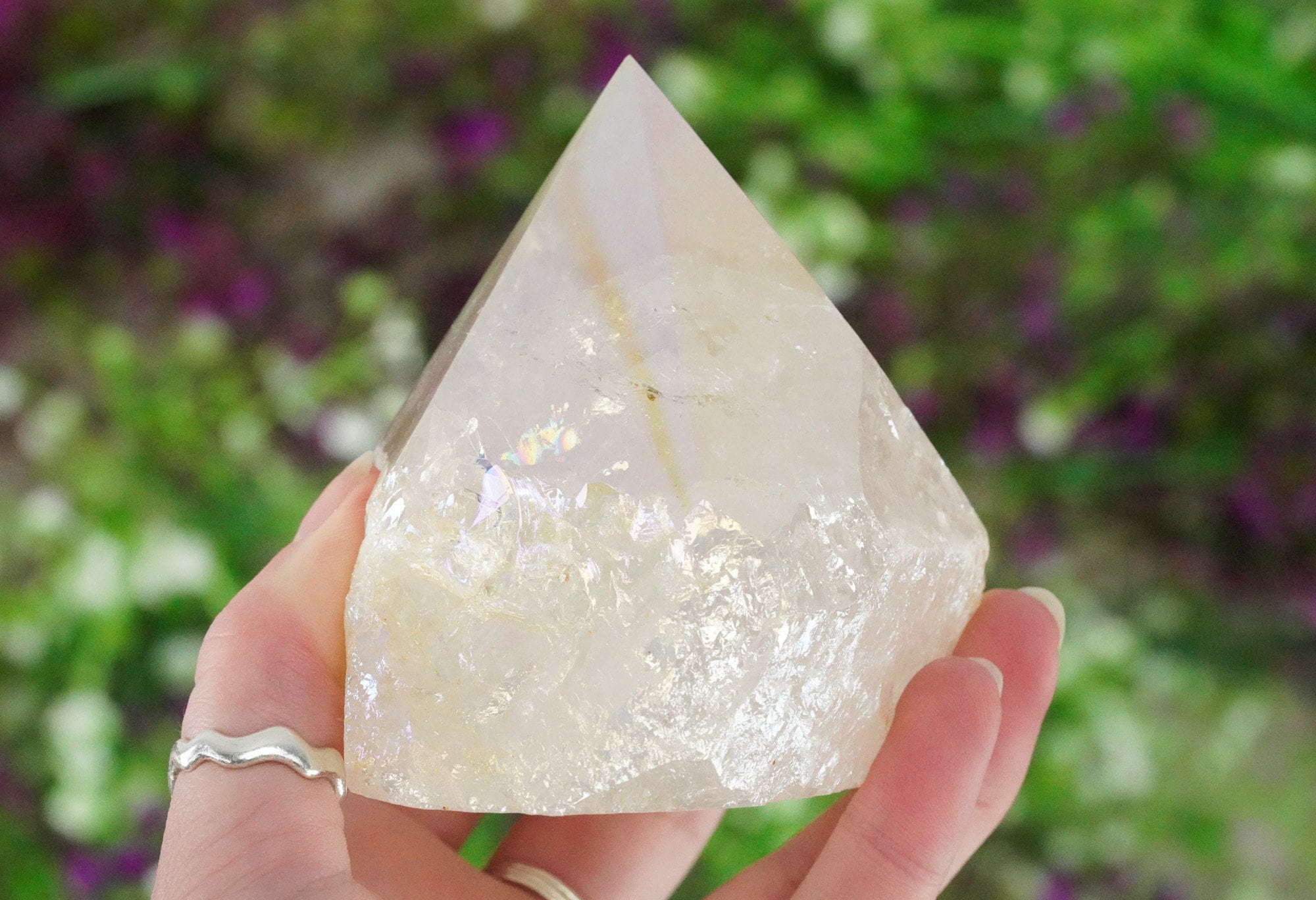 Large Raw Aura Clear Quartz Point