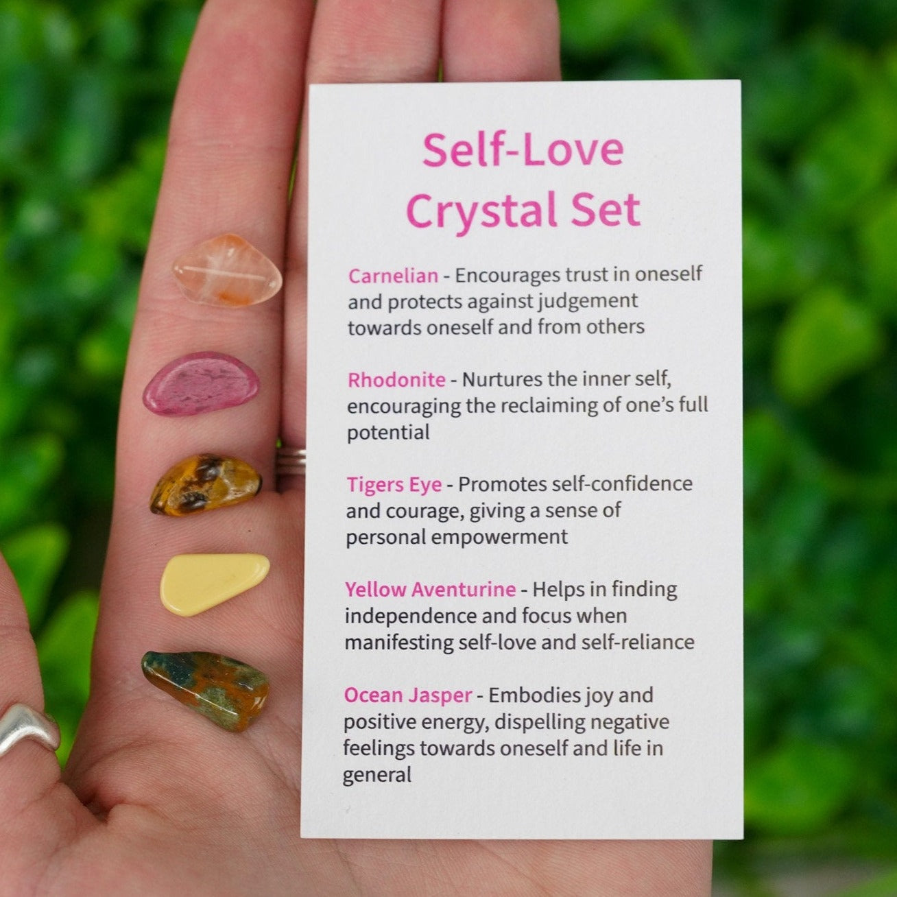 Self-Love Tumbled Chip Crystal Set