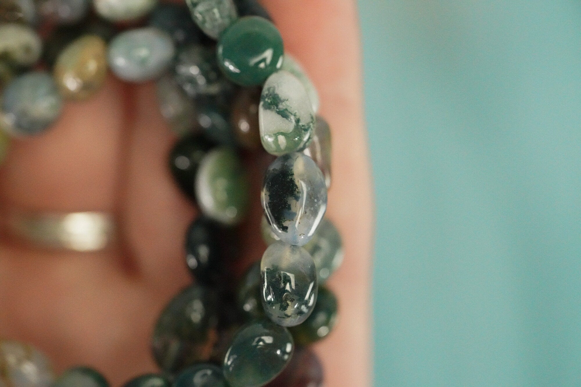 India Agate Tumbled Stone Bracelet