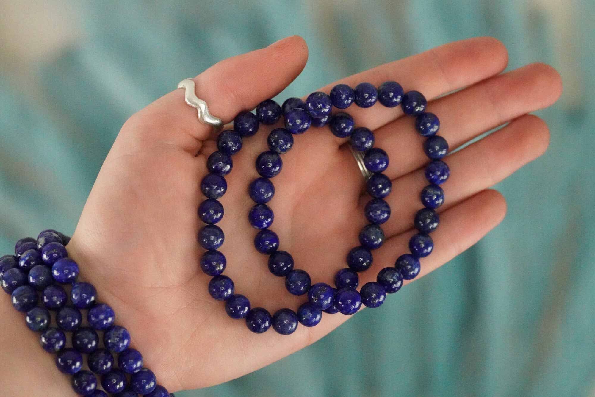 Lapis Lazuli 8mm beads Stone Crystal Bracelet