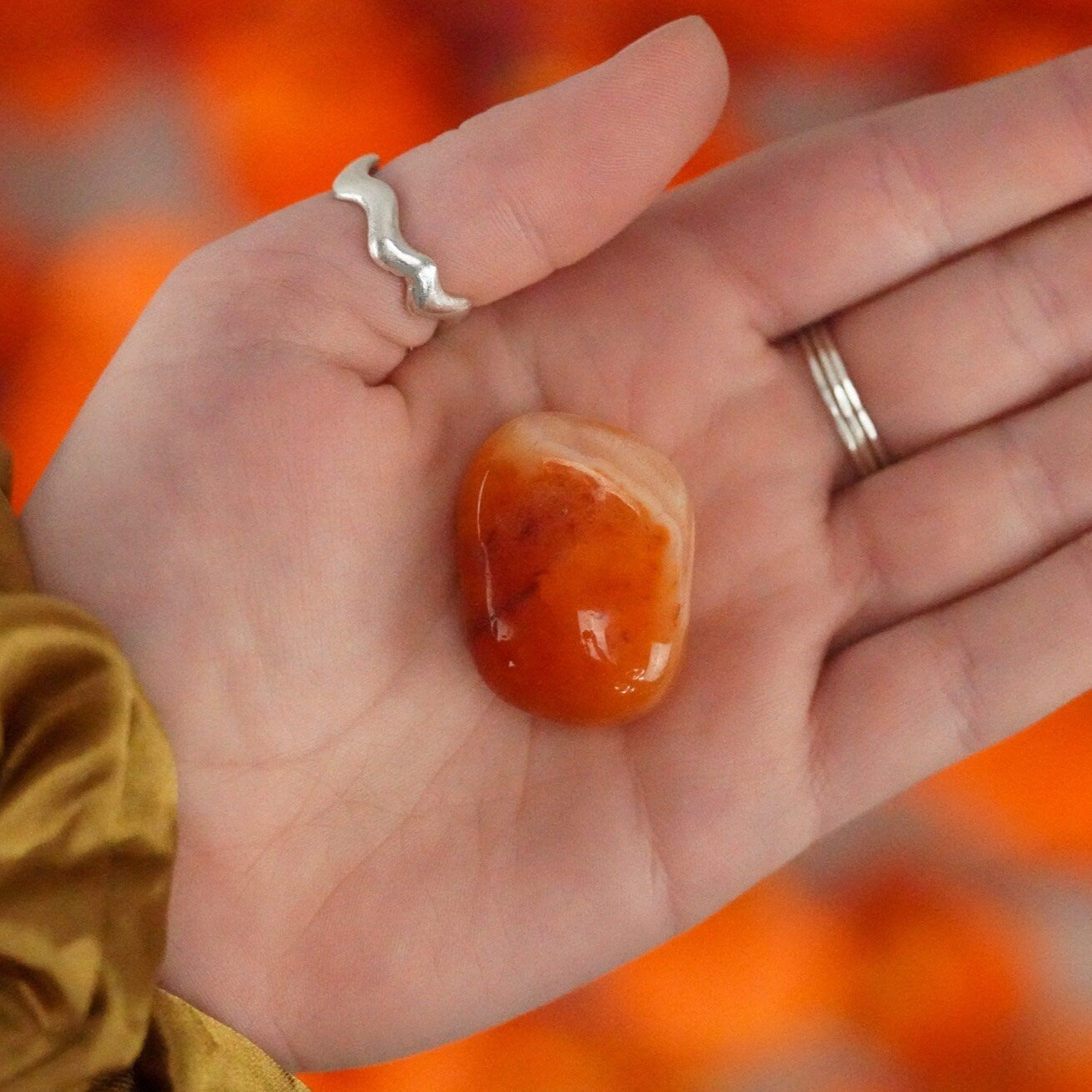 Carnelian Crystal Pocket Stone