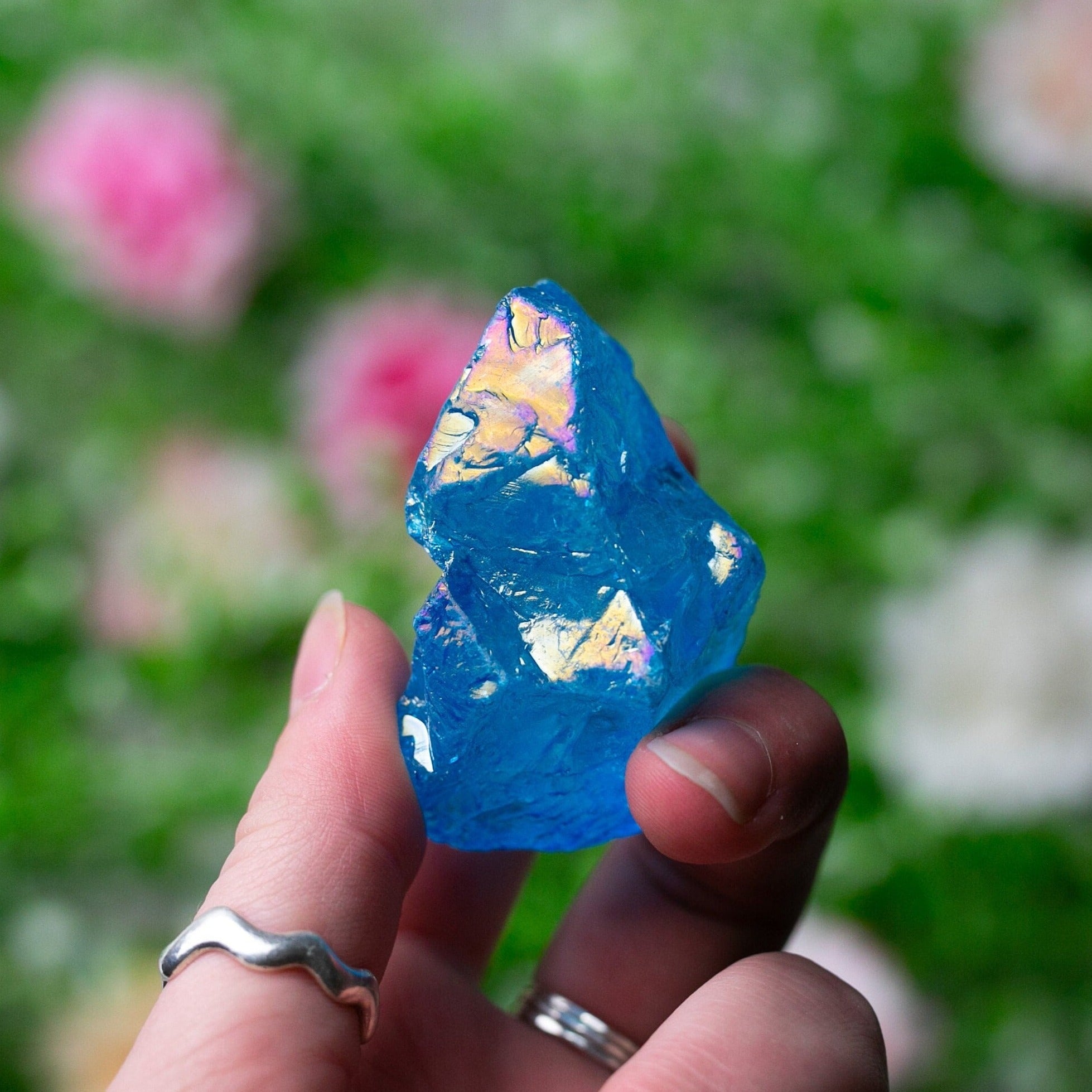 Raw Blue Aura Quartz