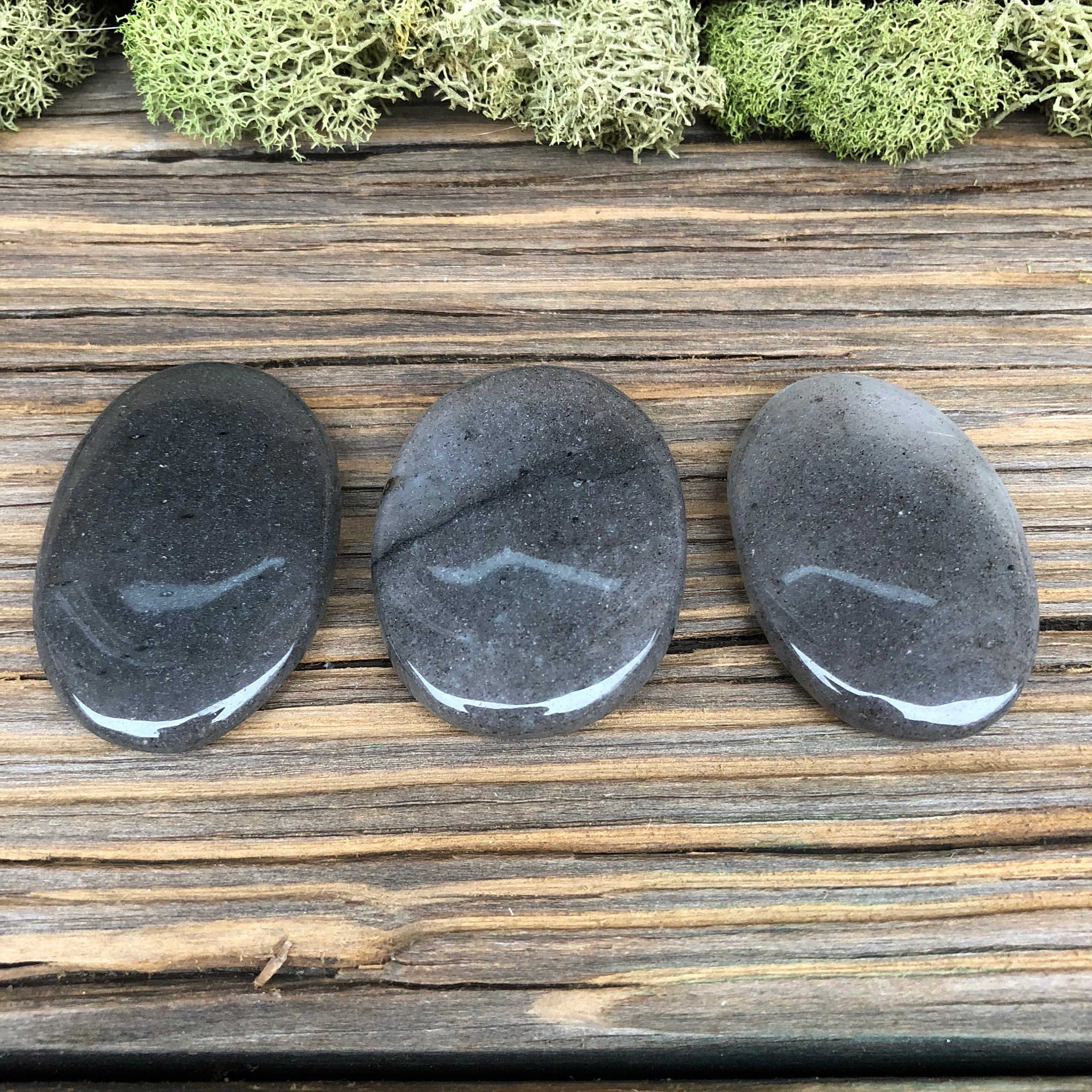 Gray Agate Worry Stone