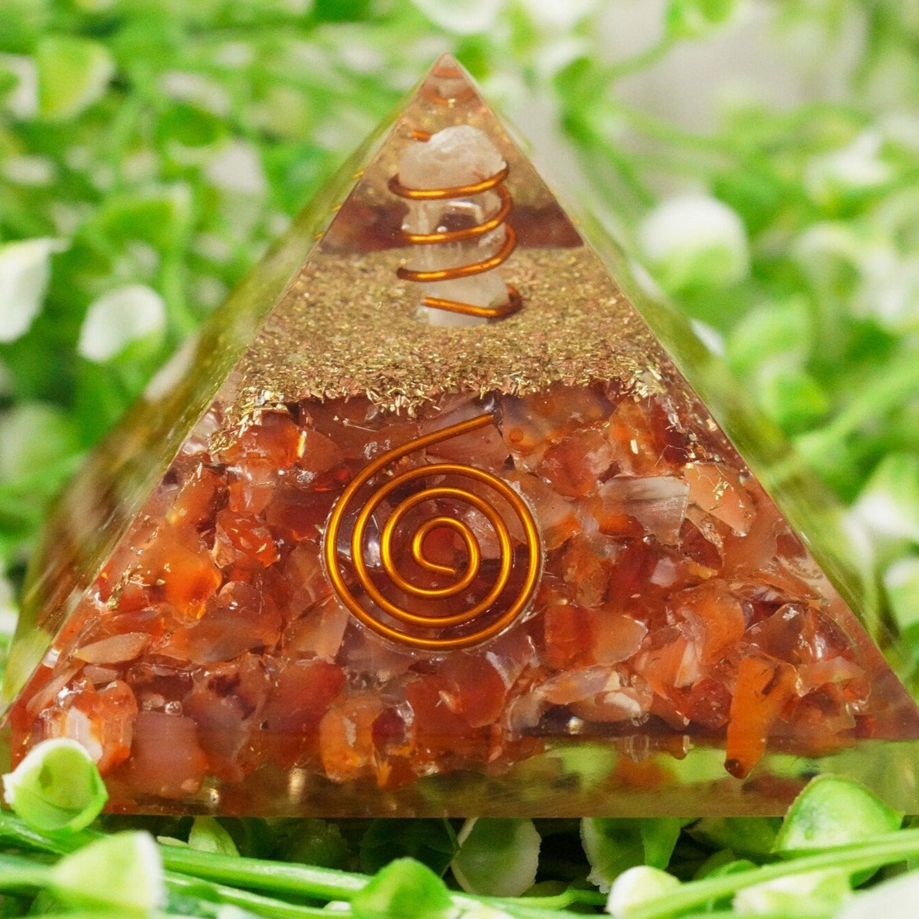 Carnelian Large Orgone Chakra Pyramid