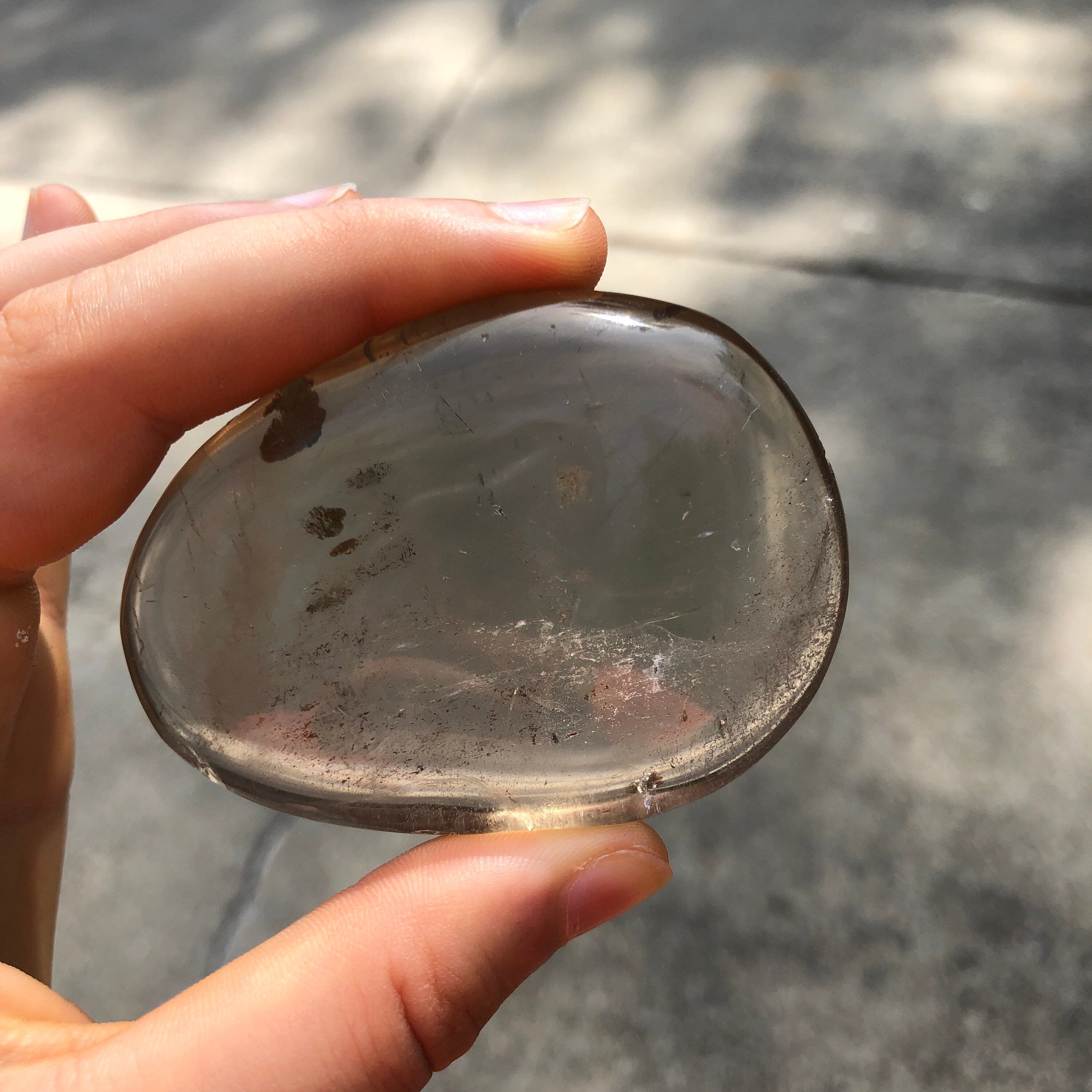 Smoky Quartz Palm Stone