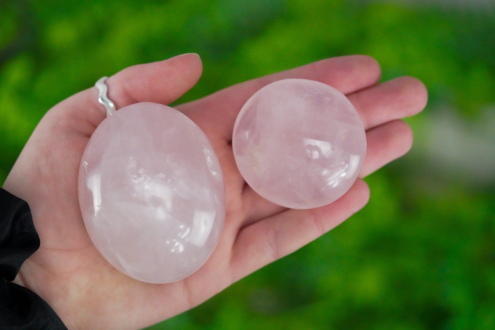 Rose Quartz Palm Stone