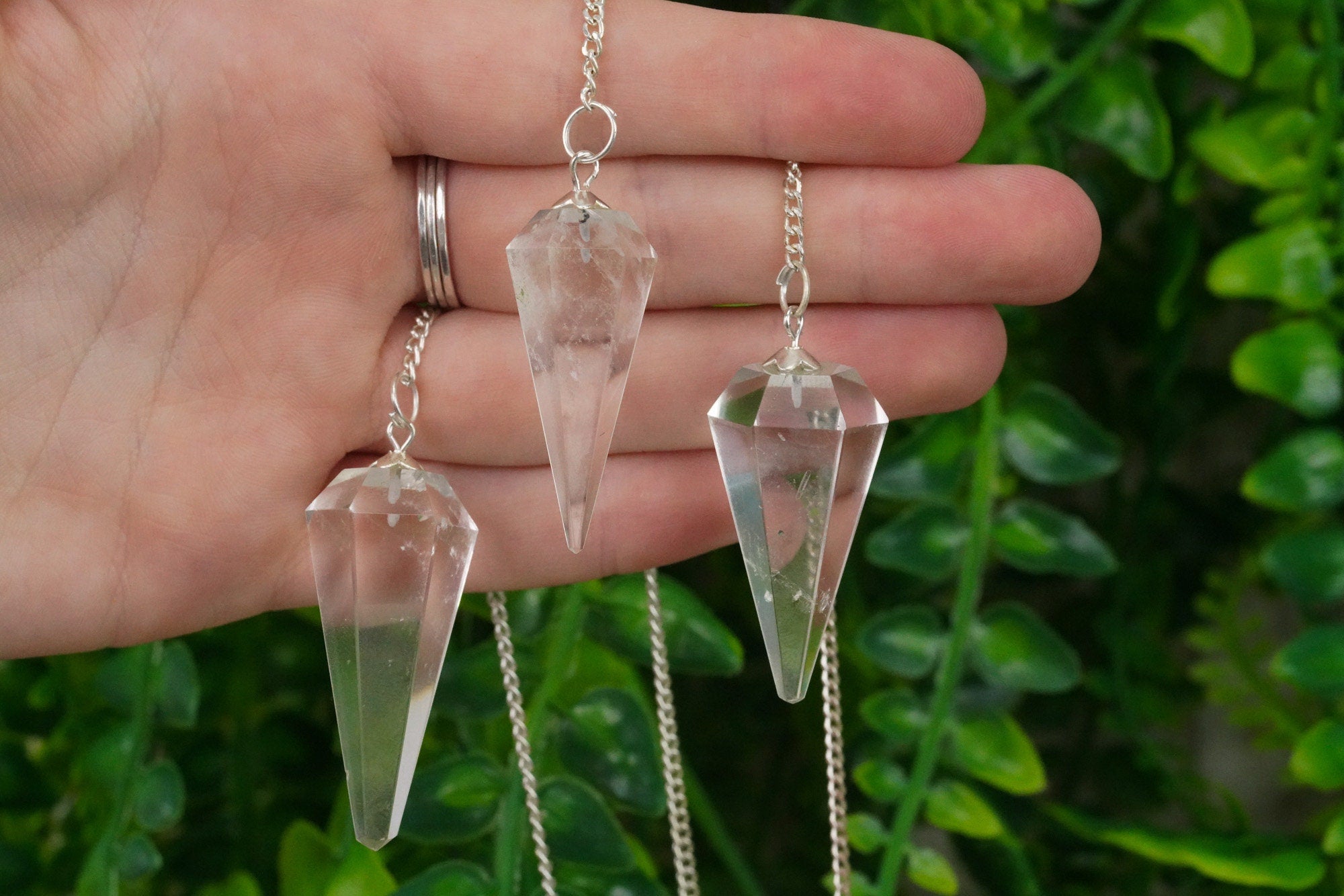 Clear Quartz Crystal Pendulum