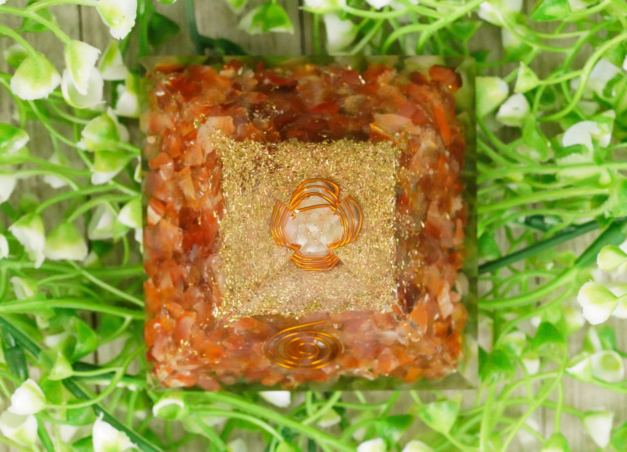 Carnelian Large Orgone Chakra Pyramid