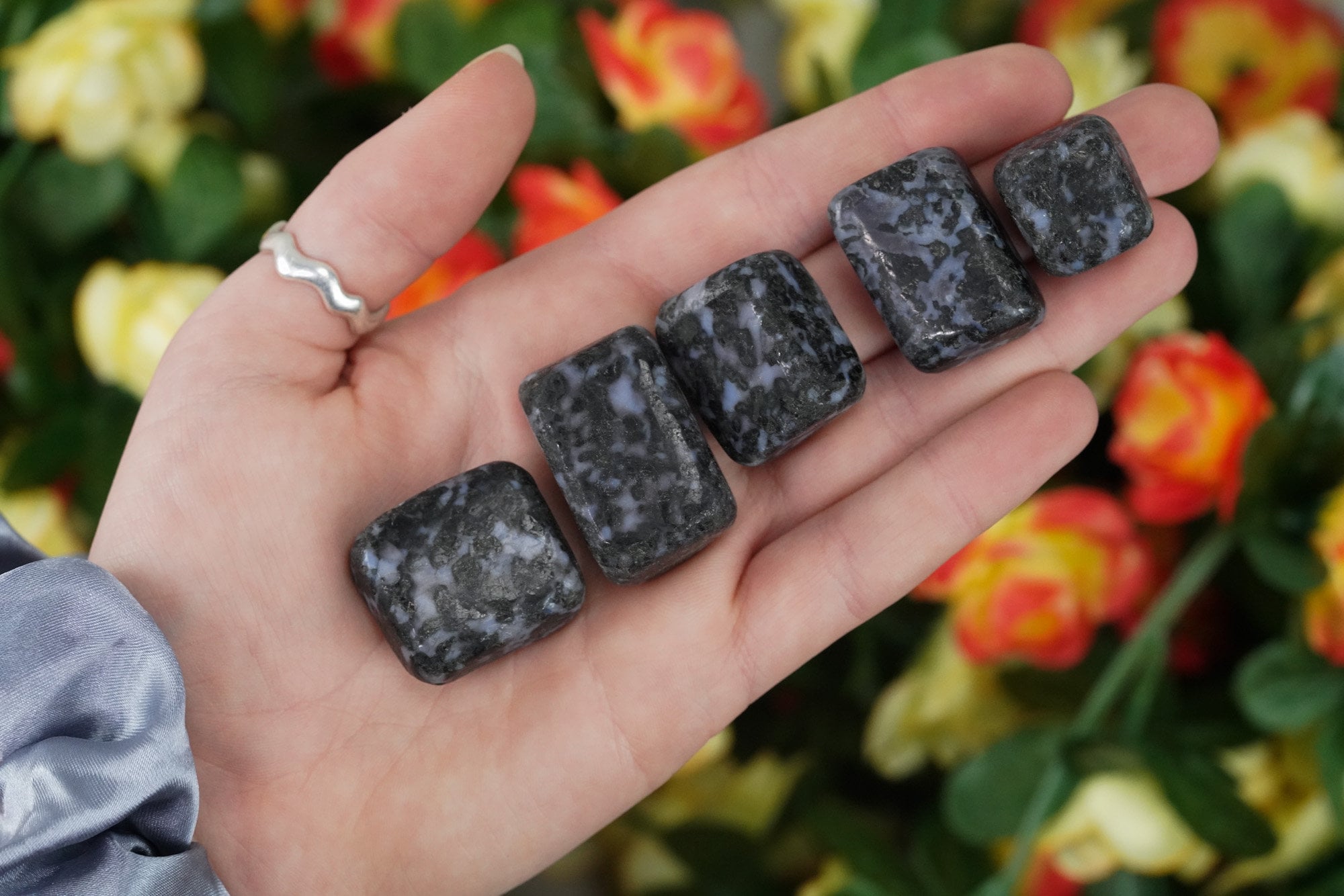 Tumbled Indigo Gabbro Polished Stone